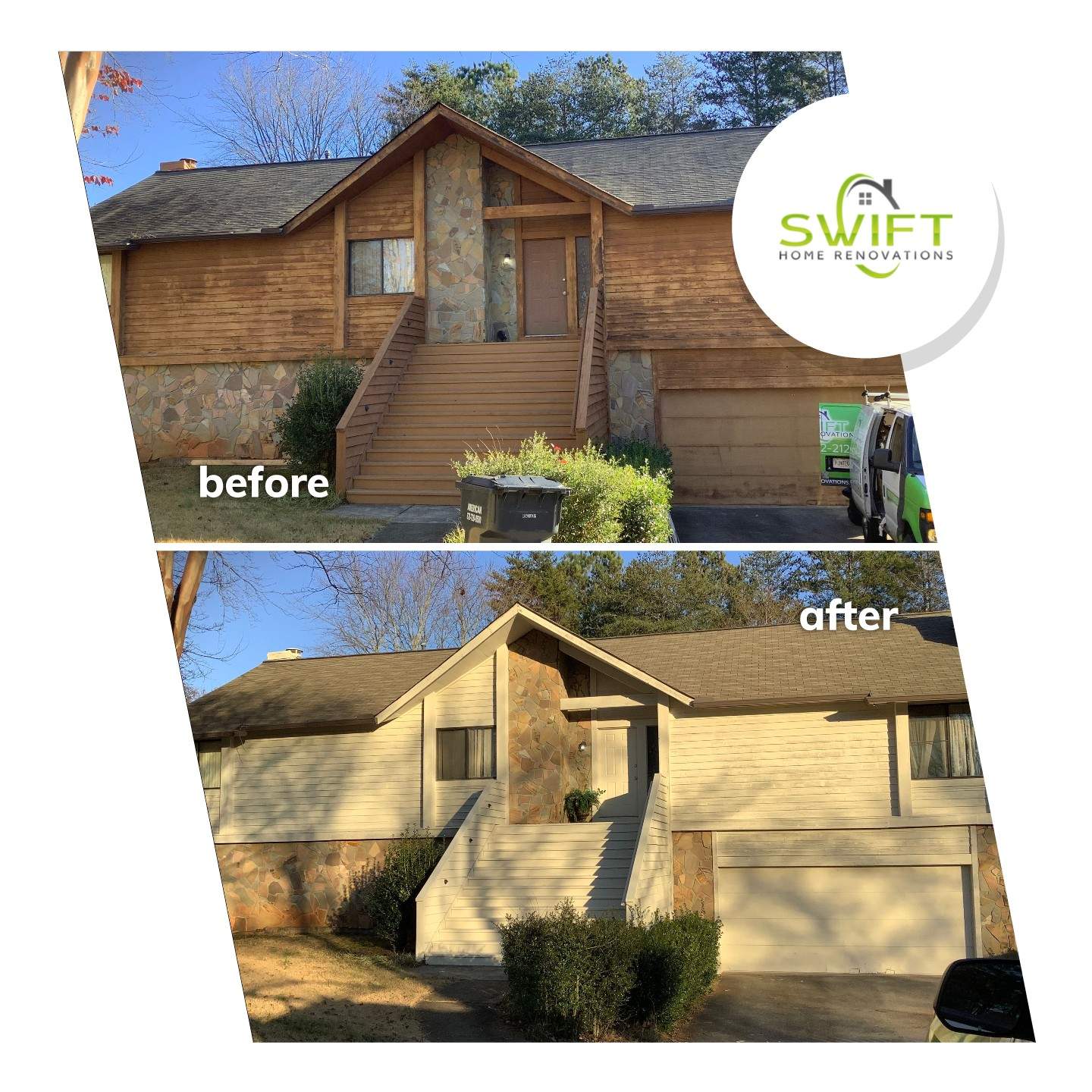 Full Exterior Siding Painting and Trim Update in Marietta by Swift Home Renovations