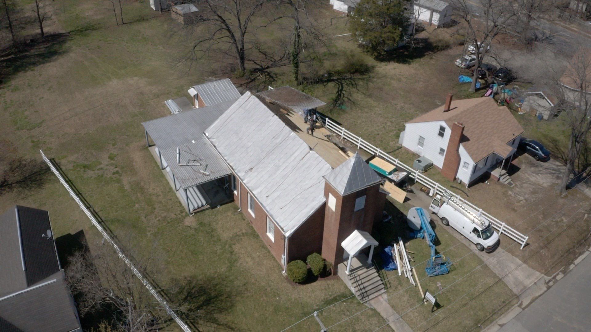 Primitive Baptist Church using Standing Seam Metal by Just In Time Roofing and Restoration