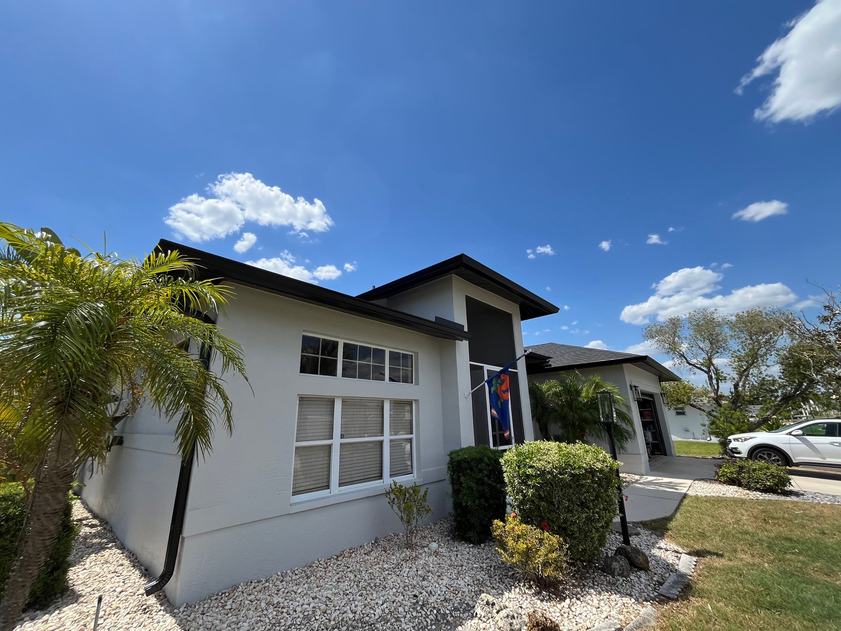 New Soffit and Fascia and Gutters in North Fort Myers FL by Gutter Professors