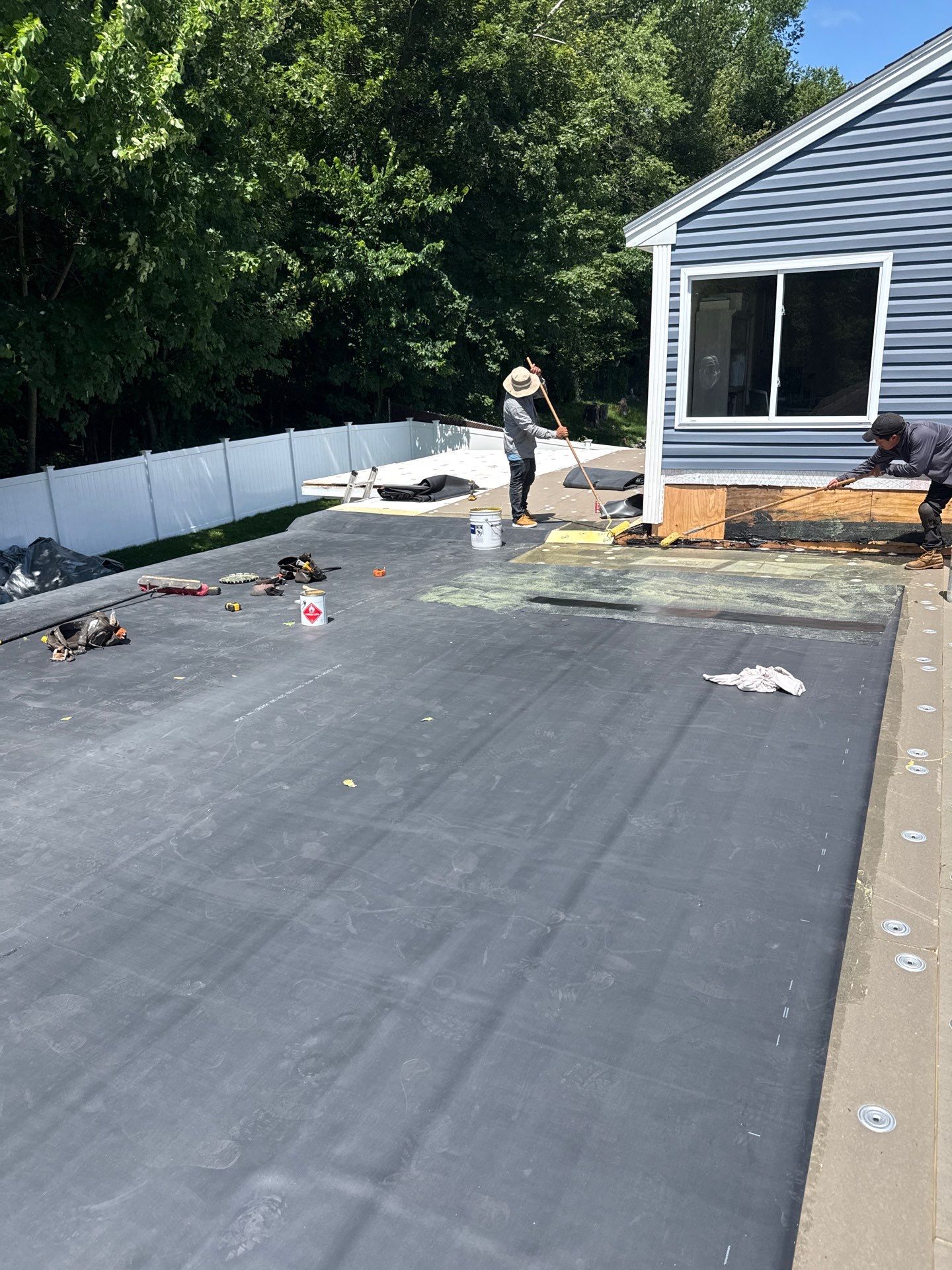 EPDM Flat Roof Installation + Seamless Gutter Upgrade by Mighty Dog Roofing of Greater Middlesex County