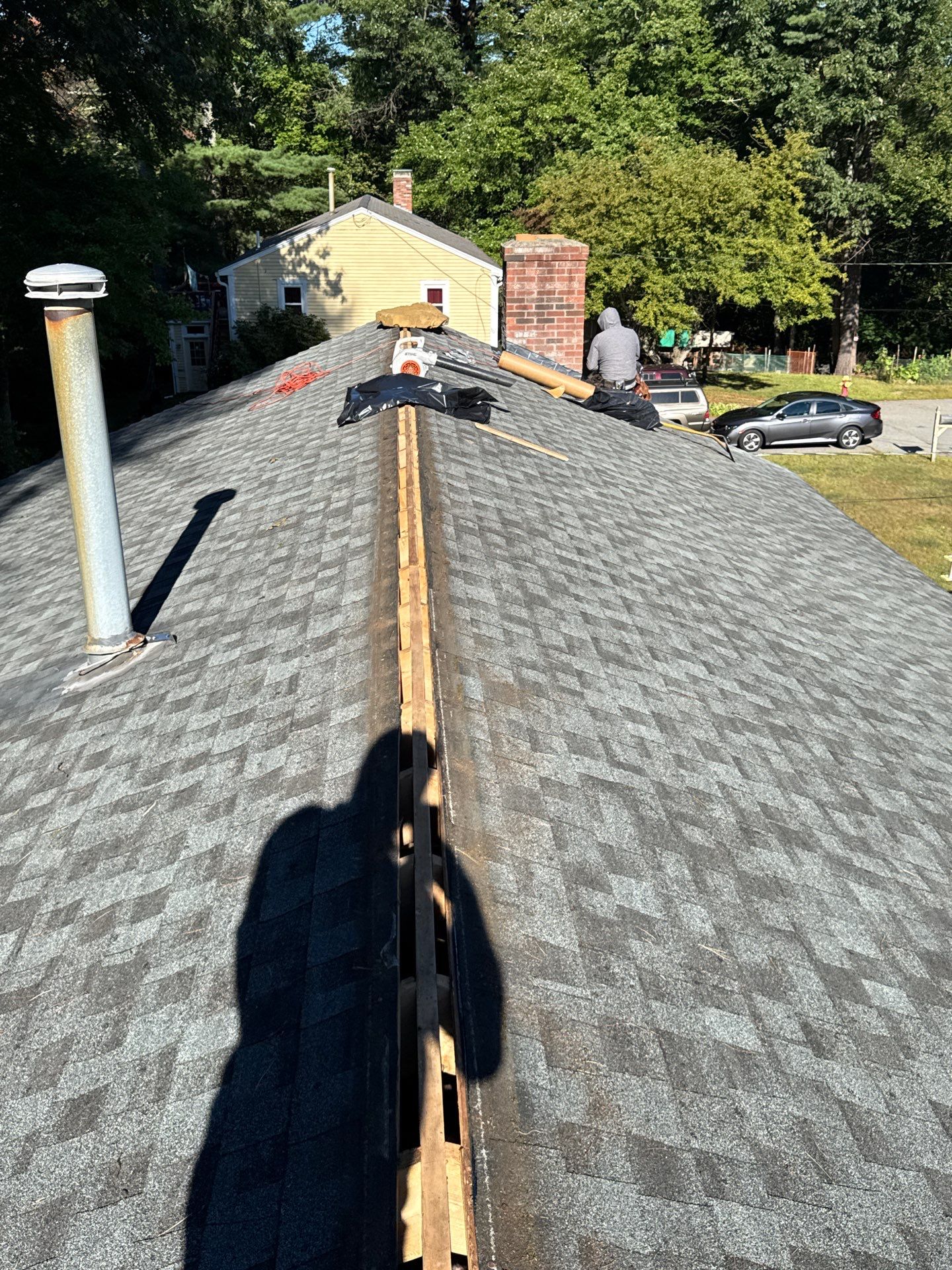 Tewksbury Attic Ventilation Upgrade with Chimney & Pipe Boot Reflashing by Mighty Dog Roofing of Greater Middlesex County
