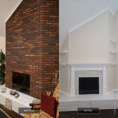 🔥 Dramatic Fireplace Transformation