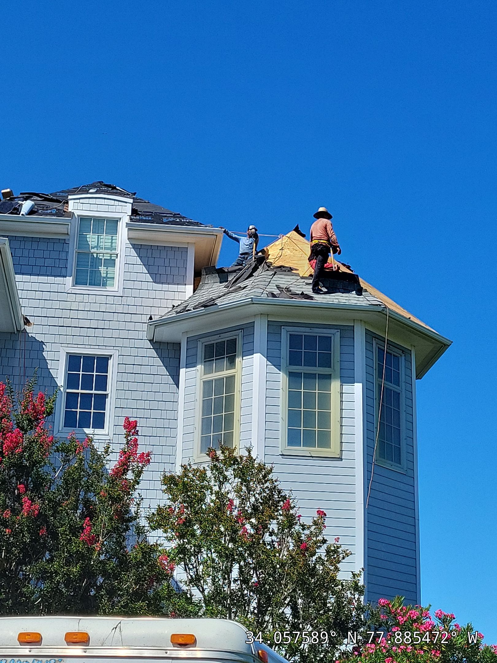 Insurance Claim Roof Replacement in Carolina Beach, NC Using CertainTeed Georgetown Gray by RGR Construction and Roofing, LLC