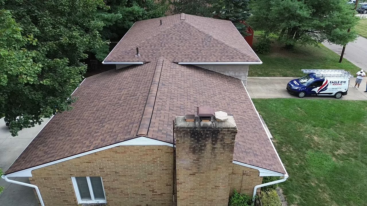 Atlas Pinnacle, Color, Burnt Hickory, Drip Edge, Color, Royal Brown by Eagle Eye Roofing