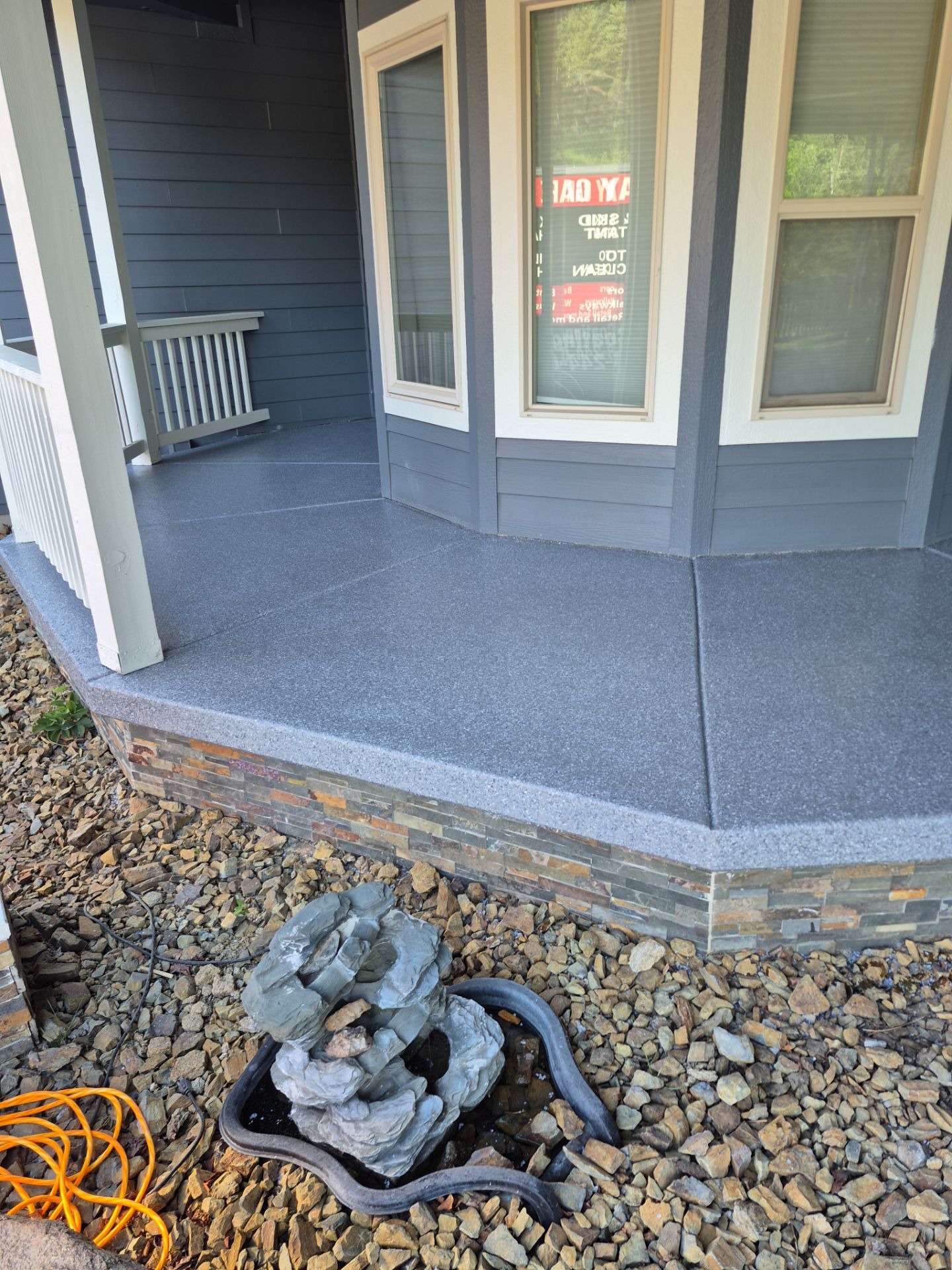 Patio Transformation with Granite 1/4 by Croc Coatings, LLC