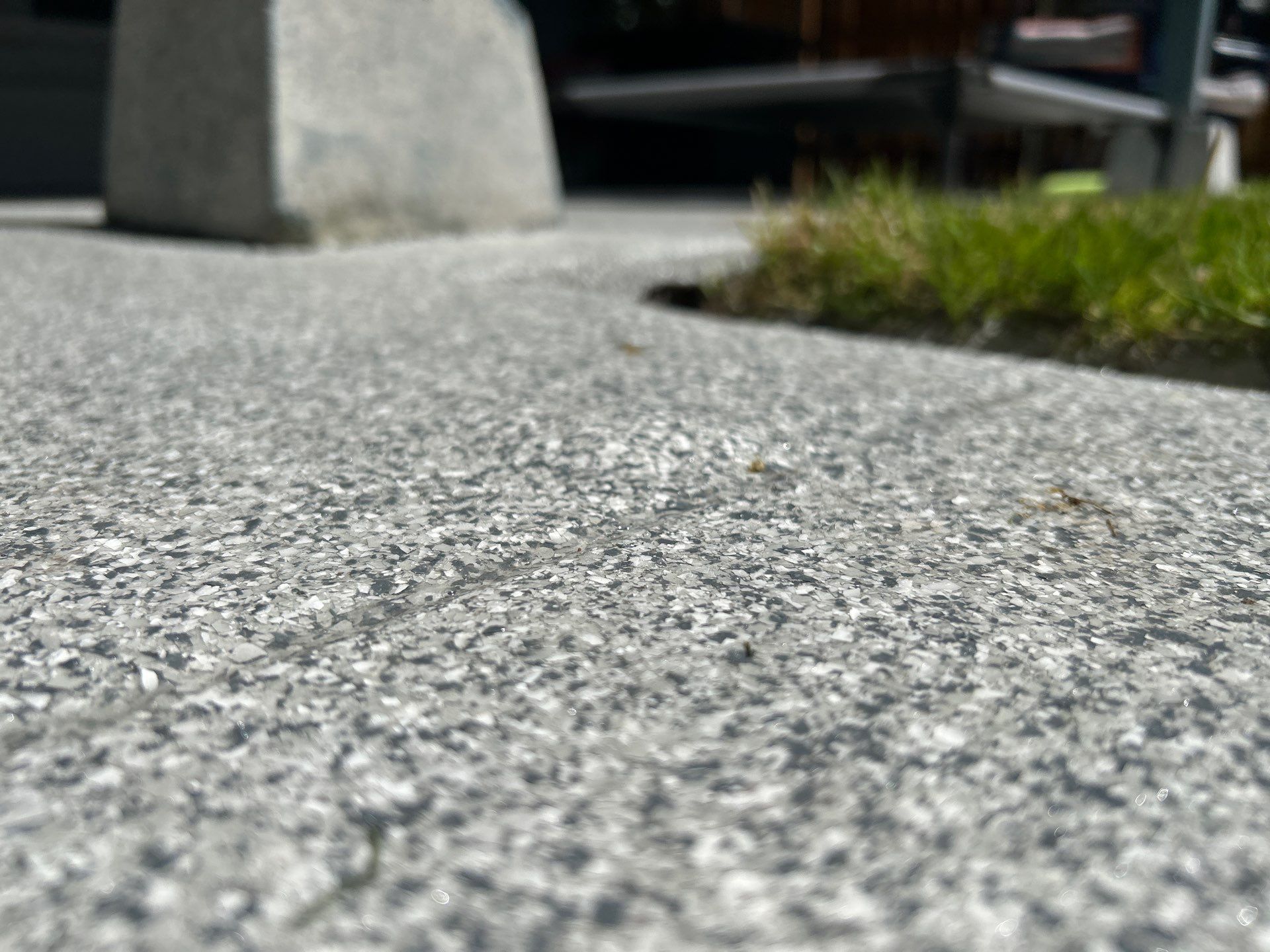 Newport Patio Transformation with Slatestone Industrial Chip Coating by Croc Coatings, LLC