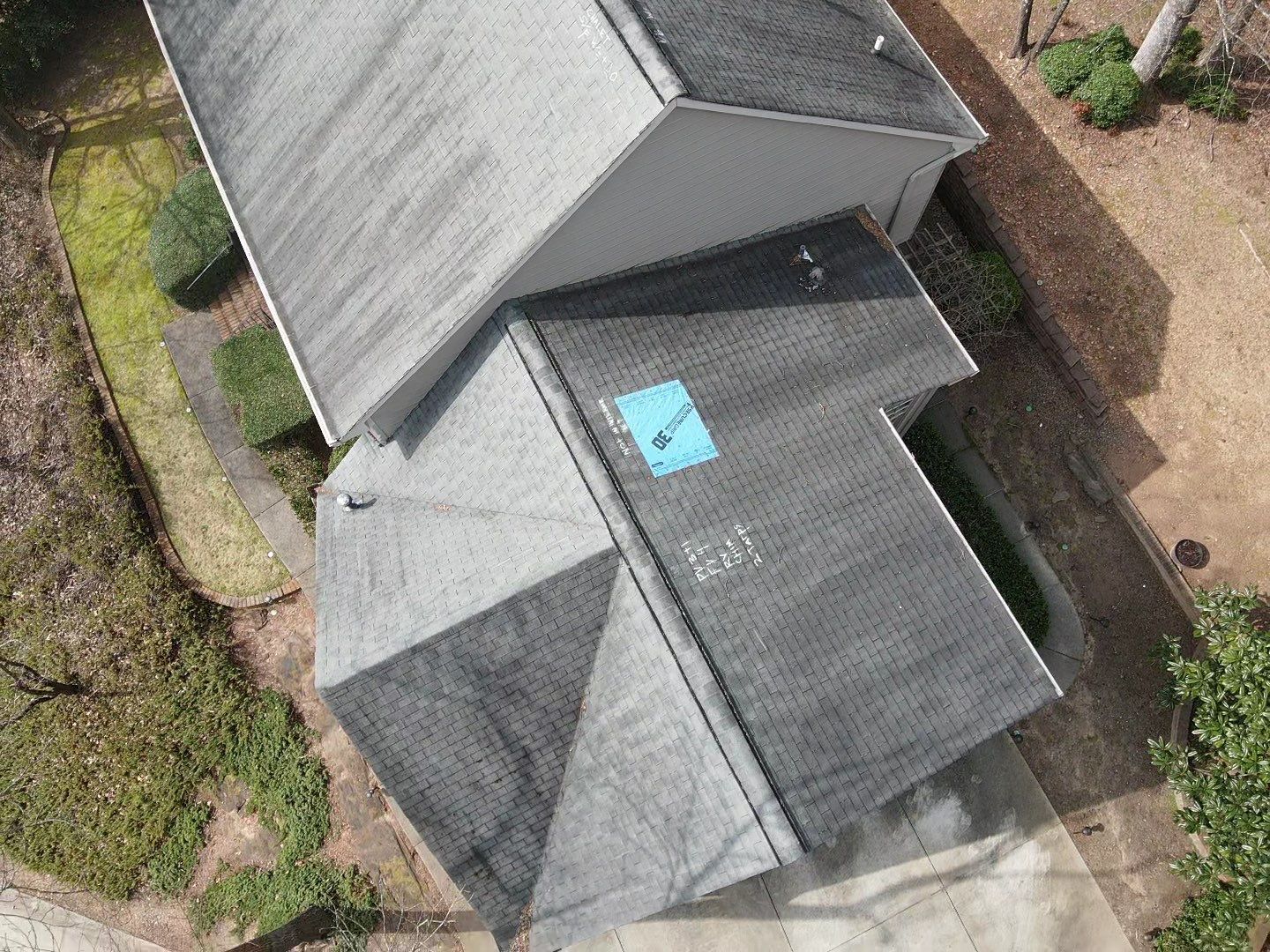 Residential Roofing Installation using Owens Corning Quary Gray by Inspector Roofing and Restoration