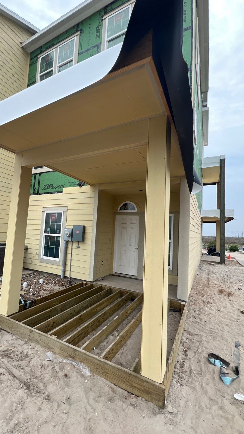 Walk Out Patio Cover by Bayfront Roofing and Construction