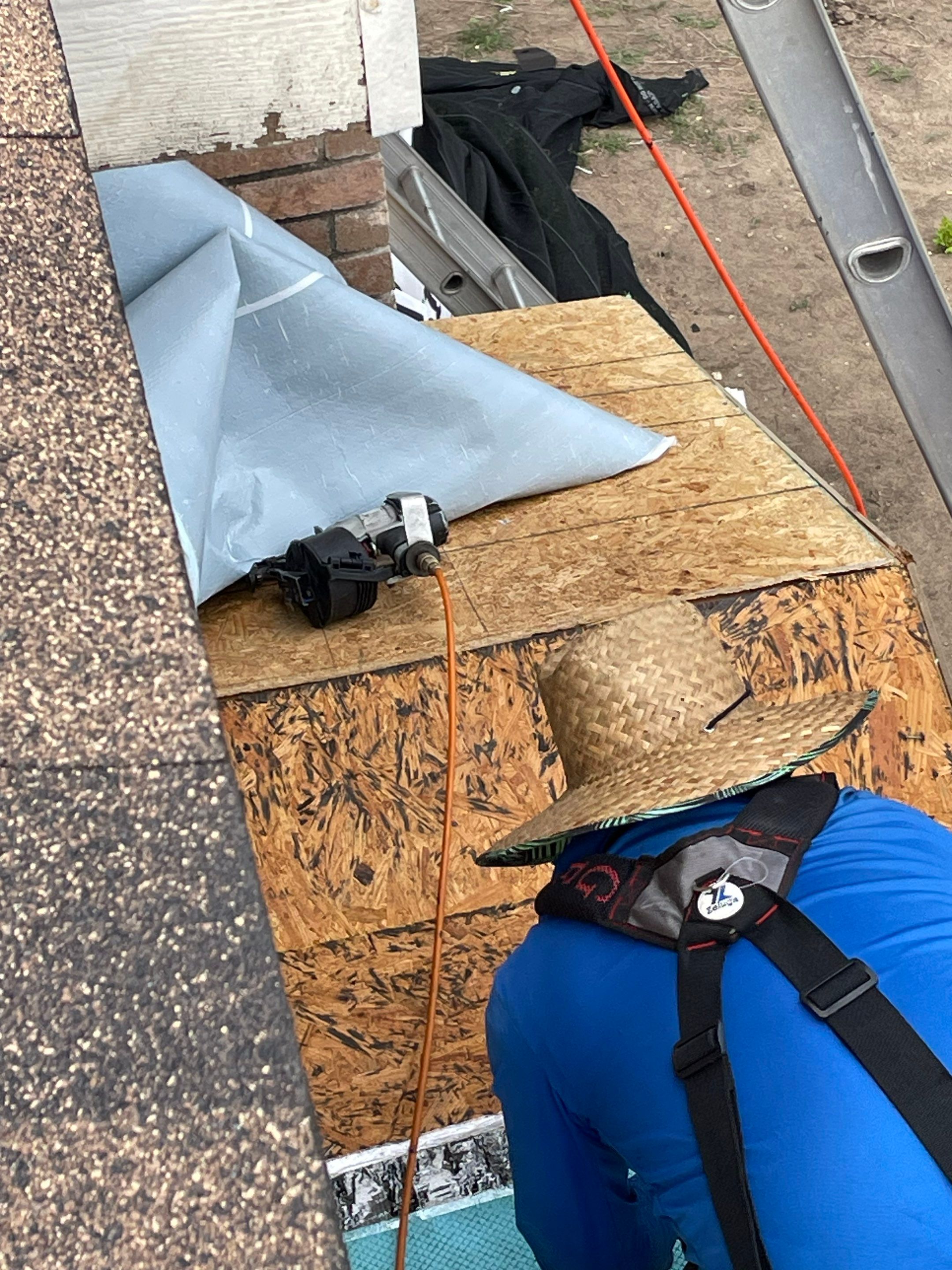 Full Roof Replacement, Chimney Rebuild and Interior Damage Replacement by First United Roofing & Construction