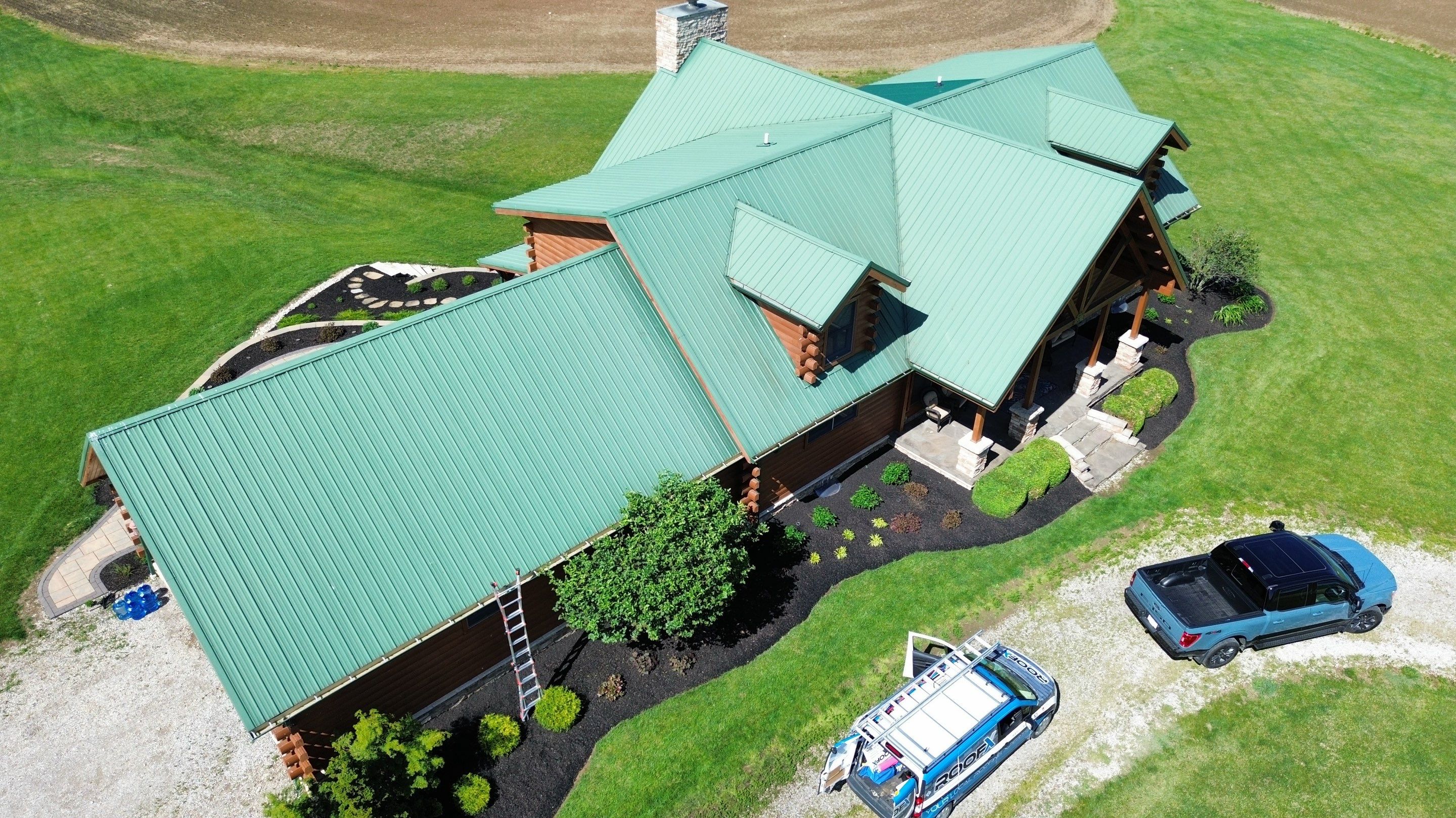 Residential Roofing Installation using Performance Panel Metal - Frost Black by RoofX 