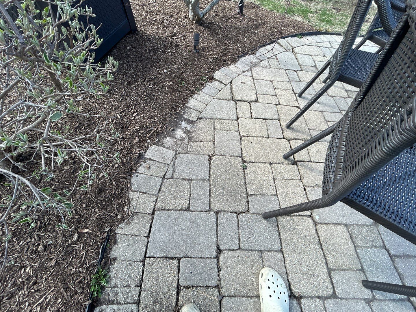 Brick paver repair, cleaning sanding and sealing by Northern Power Washing LLC.