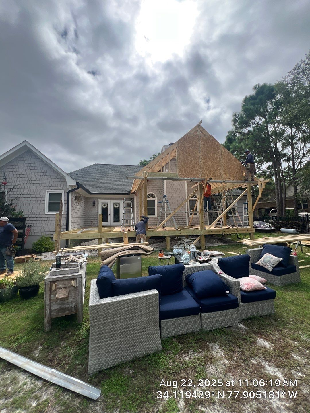 Back Porch Addition in Beau Rivage  by RGR Construction and Roofing, LLC