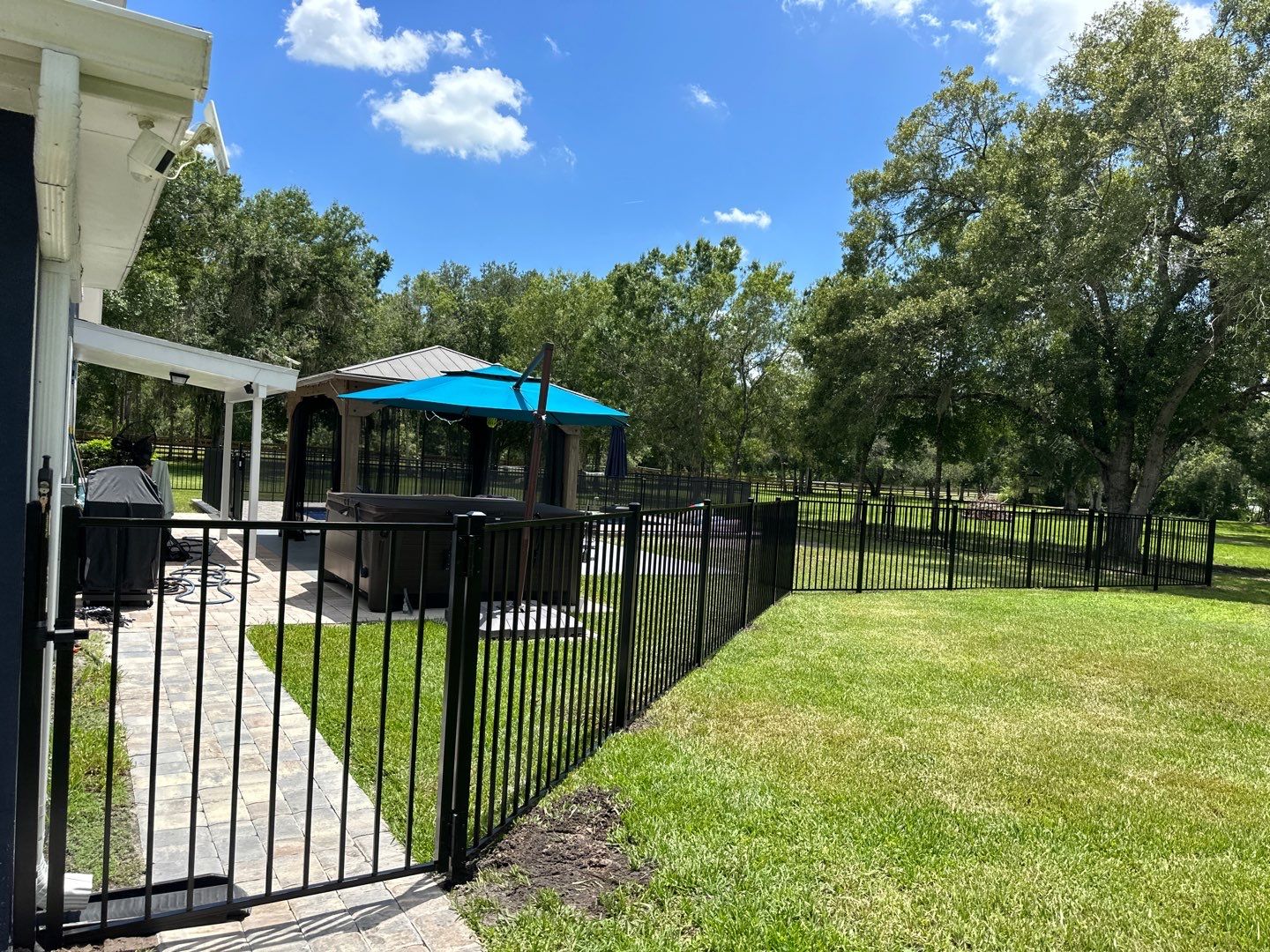 Aluminum Fence Installation using 3 Rail Aluminum Fence by Asap fence and gates, LLC