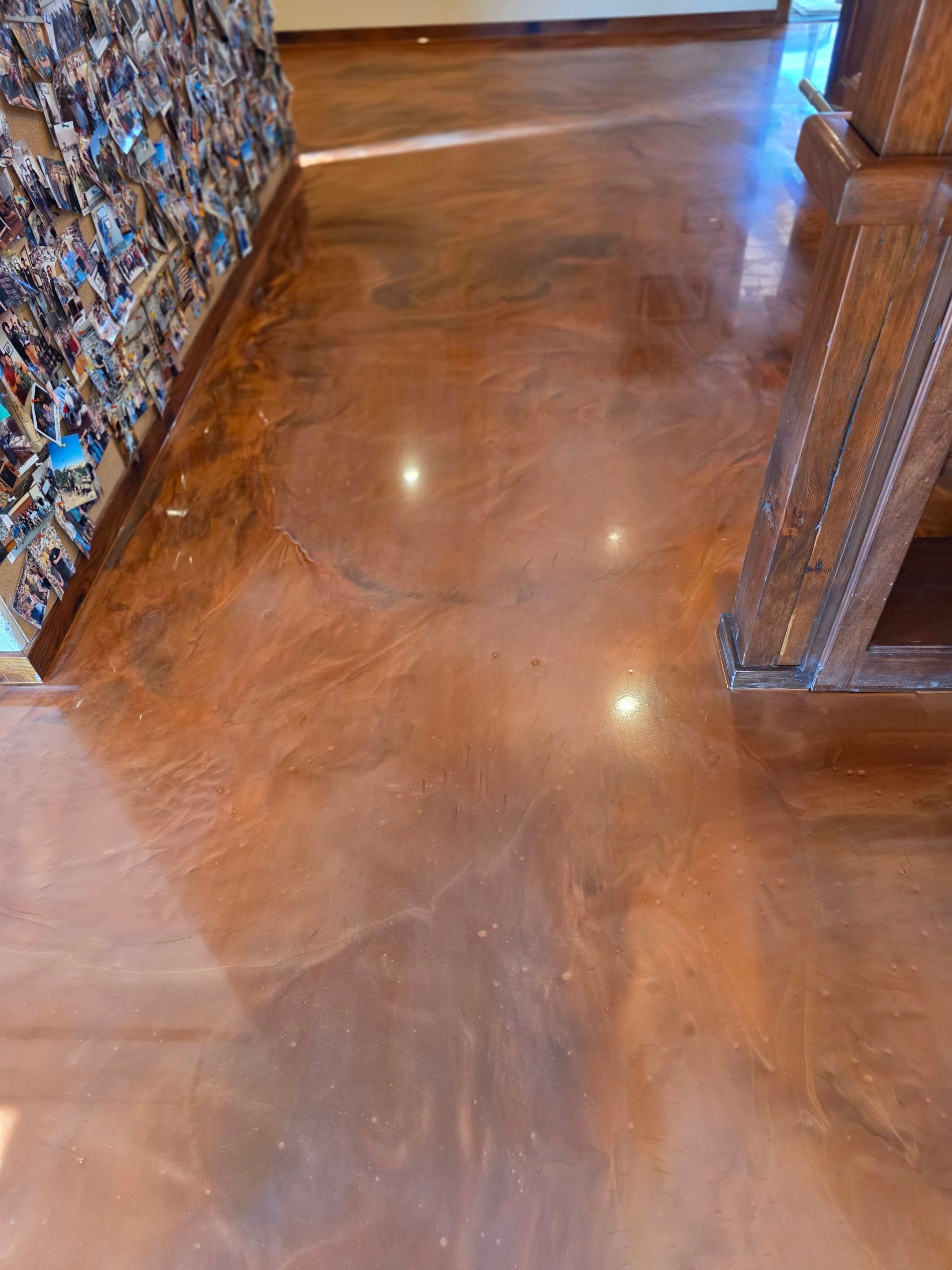 Custom Metallic Epoxy Floor Installation for San Miguel Winery by MGP Coatings