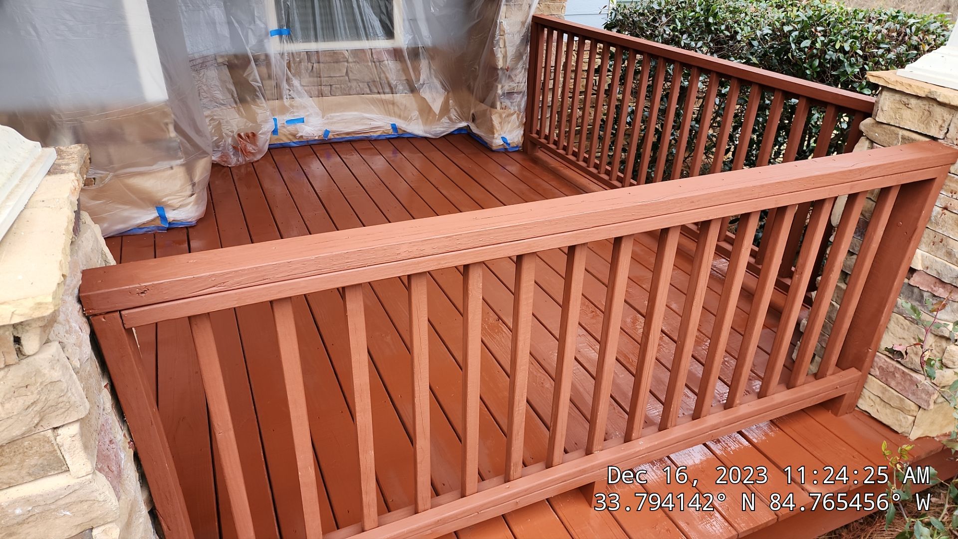 Fence Installation of Board on Board Capped Privacy by Titans of Timber Fence & Stain