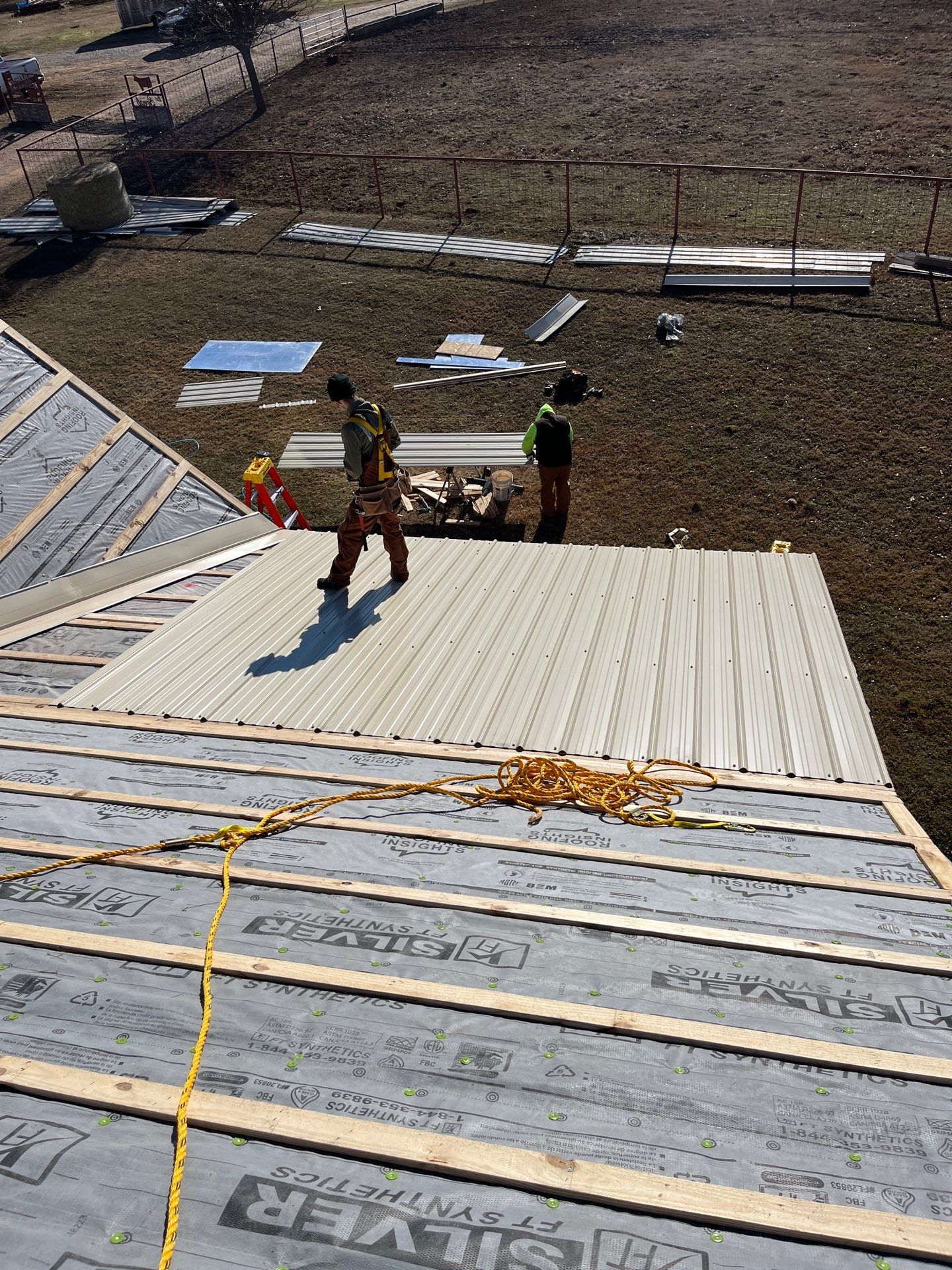 Residential Metal Roof Replacement using Reed's Metals: 26 GA. Colored Residential Metal Panels (Ivory) by Hostetler Roofing