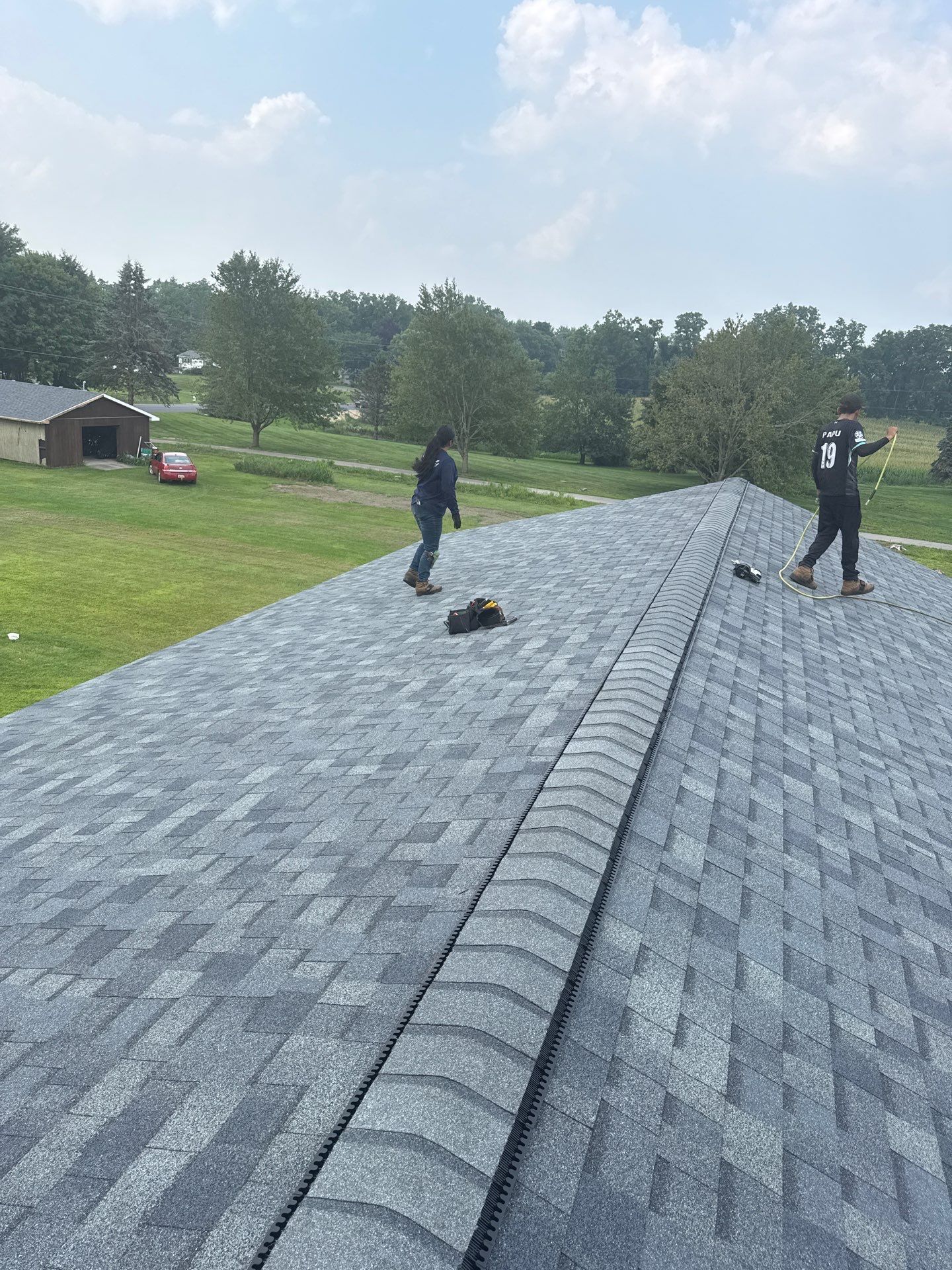 Storm Damage Repair on Barn. by 42 North Construction, LLC.