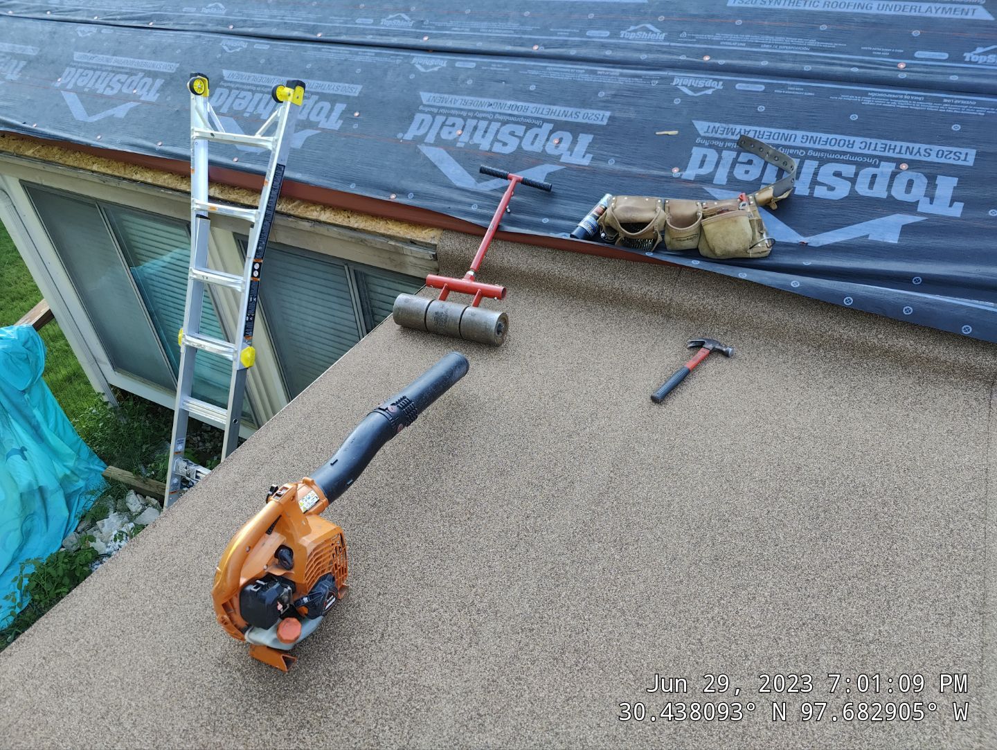 New Roof Installation Of IKO Dynasty Color Brownstone by DeZign Roofing & Exteriors