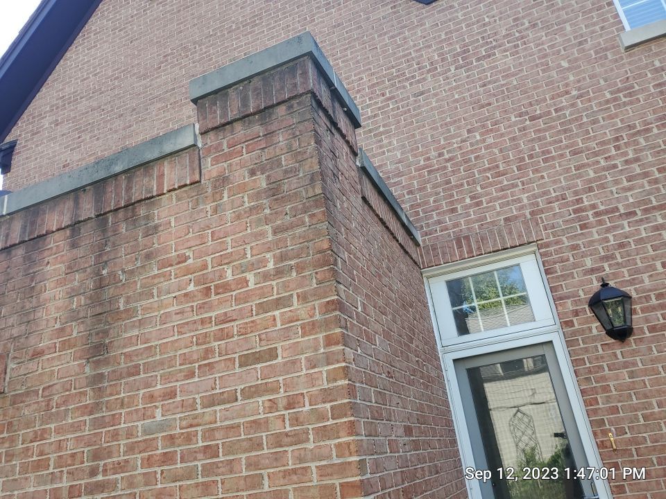 natural stone using Algaecide, soft wash soap by Northern Power Washing LLC.