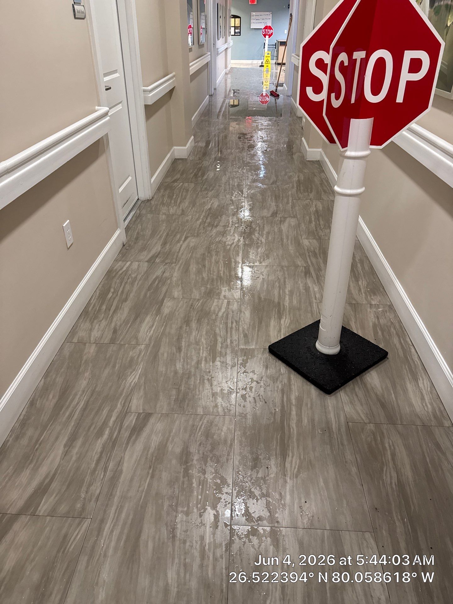 Commercial Water Damage Mitigation and Floor Drying in Boynton Beach by SuperClean 