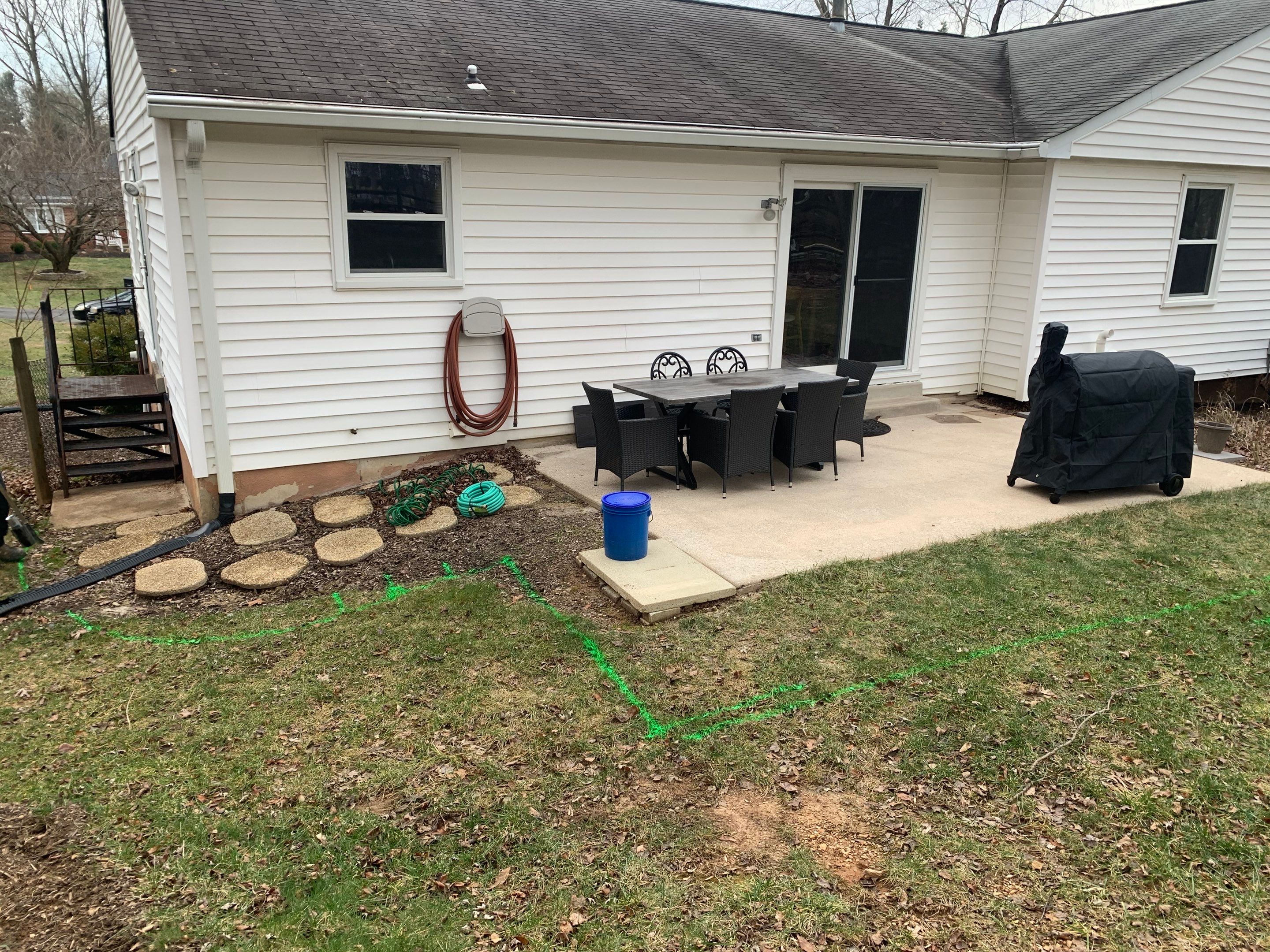Backyard Transformation using Techo-Bloc Pavers by The Smet Companies, LLC