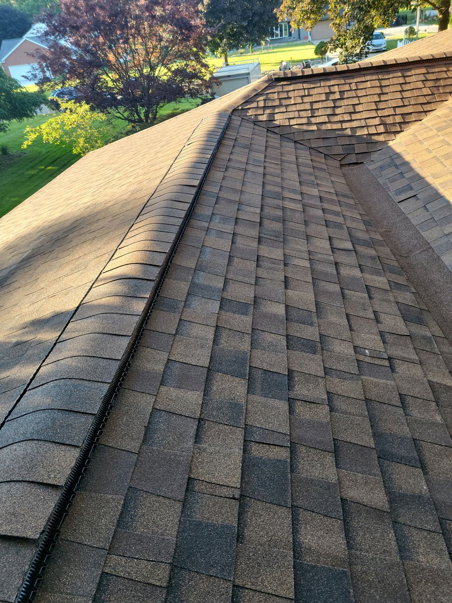 Atlas Pinnacle, Color, Burnt Hickory, Drip Edge, Color, Royal Brown by Eagle Eye Roofing