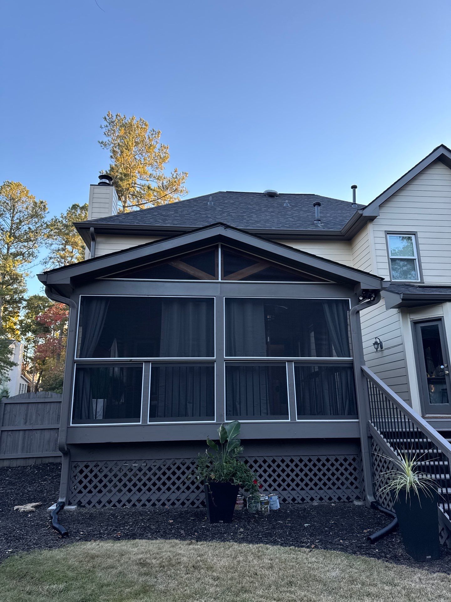Custom Multi-Level Composite Deck and Screened-In Porch in Marietta by Swift Home Renovations