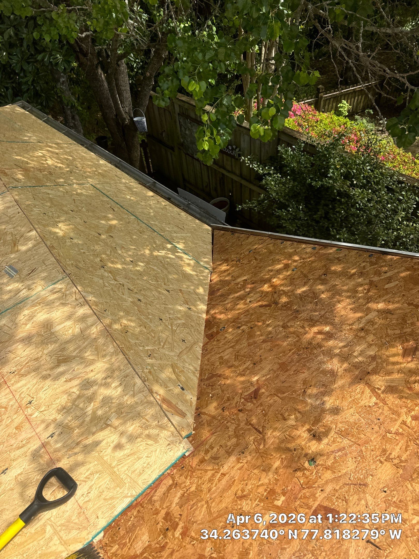 A 5-year-old roof that needed full replacement by North Carolina Roofs
