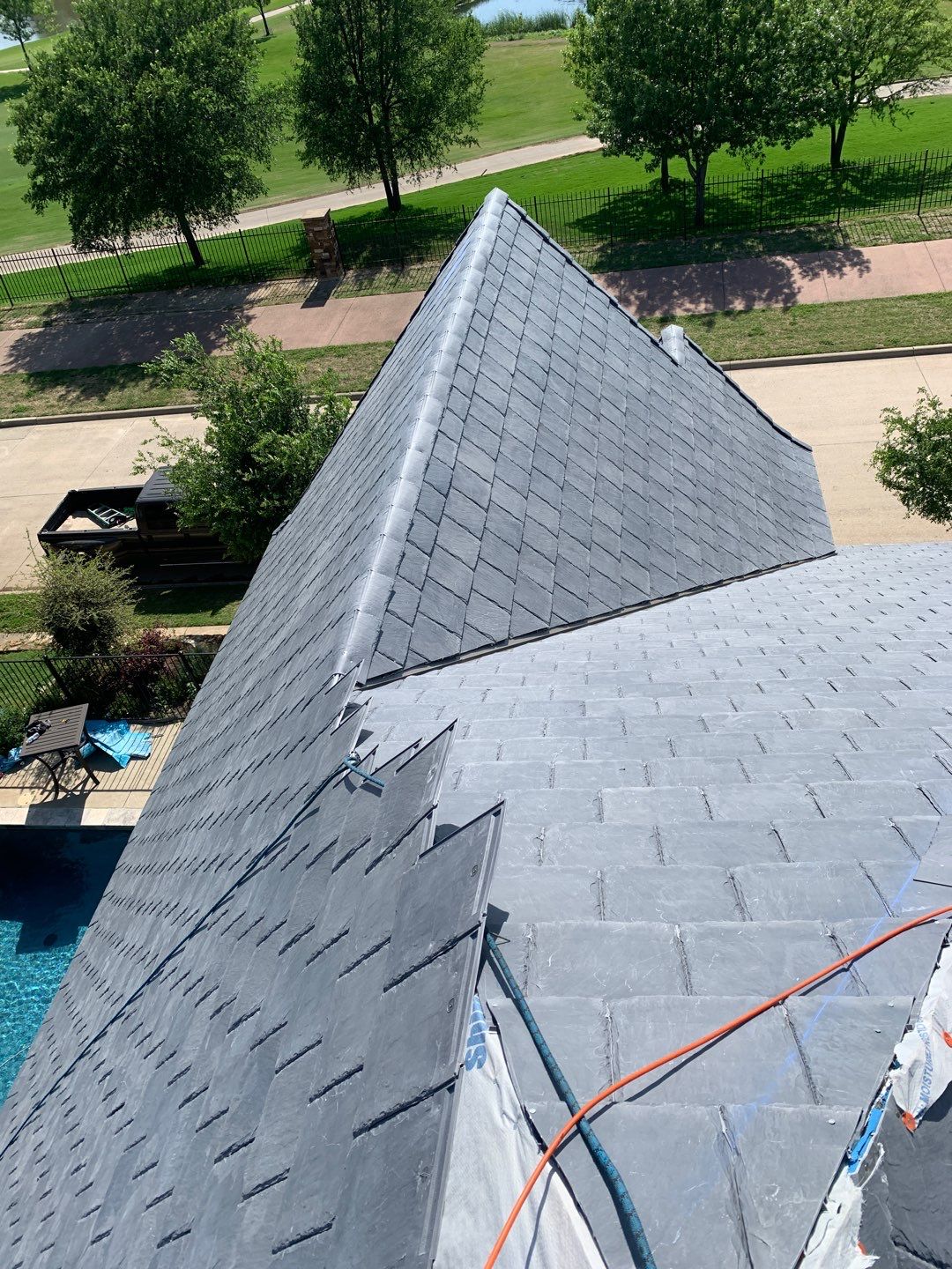 Roof Replacement using Davinci Bell Slate Shingles by Elite Roofing LLC