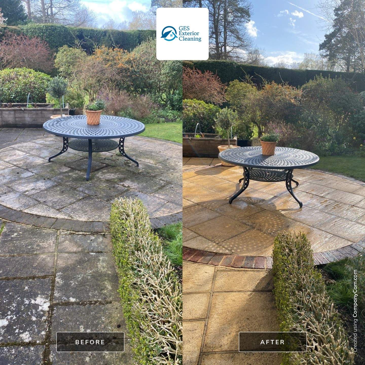 Patio Area Spring Clean using honda 21 ltr/min by Ges Exterior Cleaning ltd