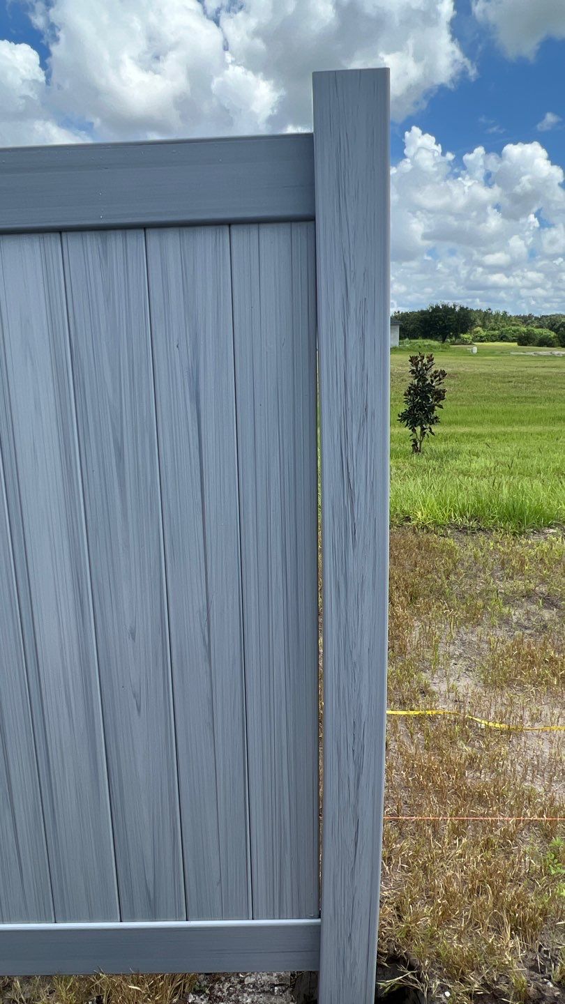 Wimauma, FL 6ft. Tall Slate Gray Vinyl Privacy  by Asap fence and gates, LLC