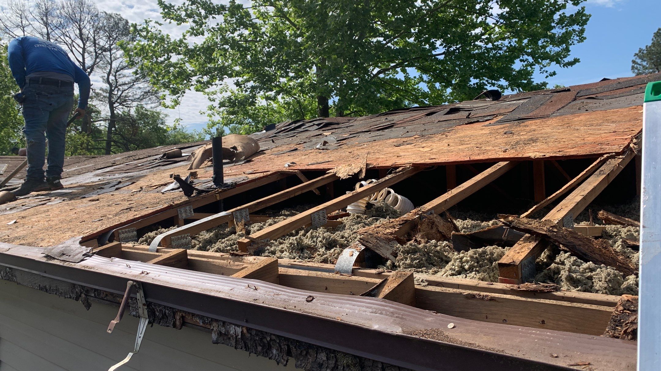 Storm Restoration Reroof: 25 Year 3-Tab Shingle by Hostetler Roofing
