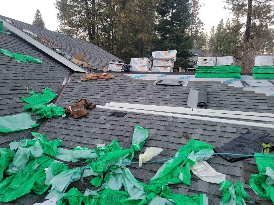 Attic Insulation, Roofing, and Solar for this in-town home by Byers Enterprises 