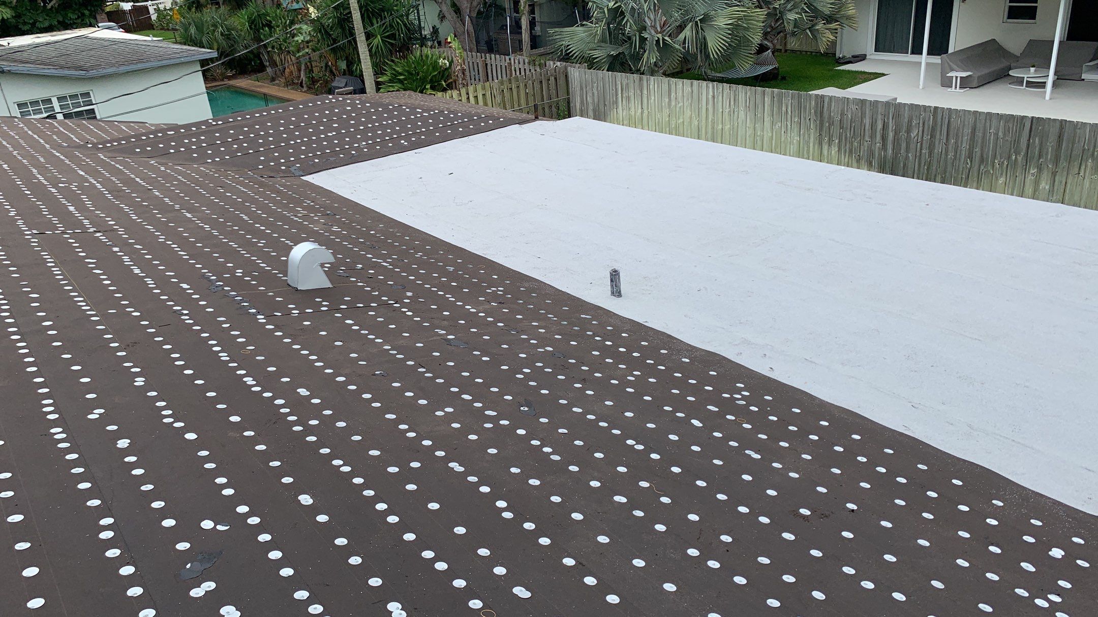 Residential Roofing Installation using 1" Nail strip metal roof by BLUES BROTHERS ROOFING