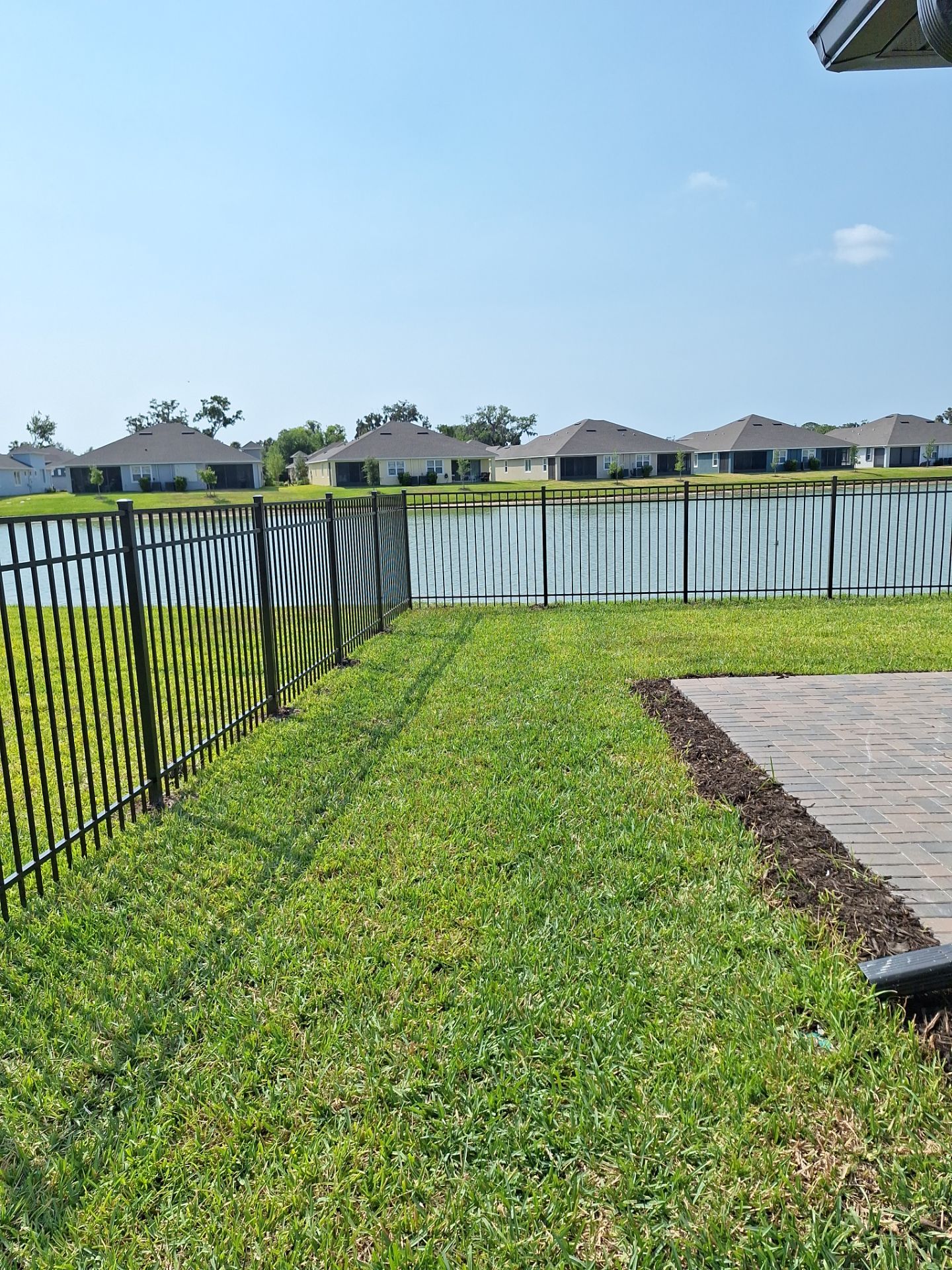 Aluminum Fence Installation using Black 3 Rail Aluminum Fence by Asap fence and gates, LLC
