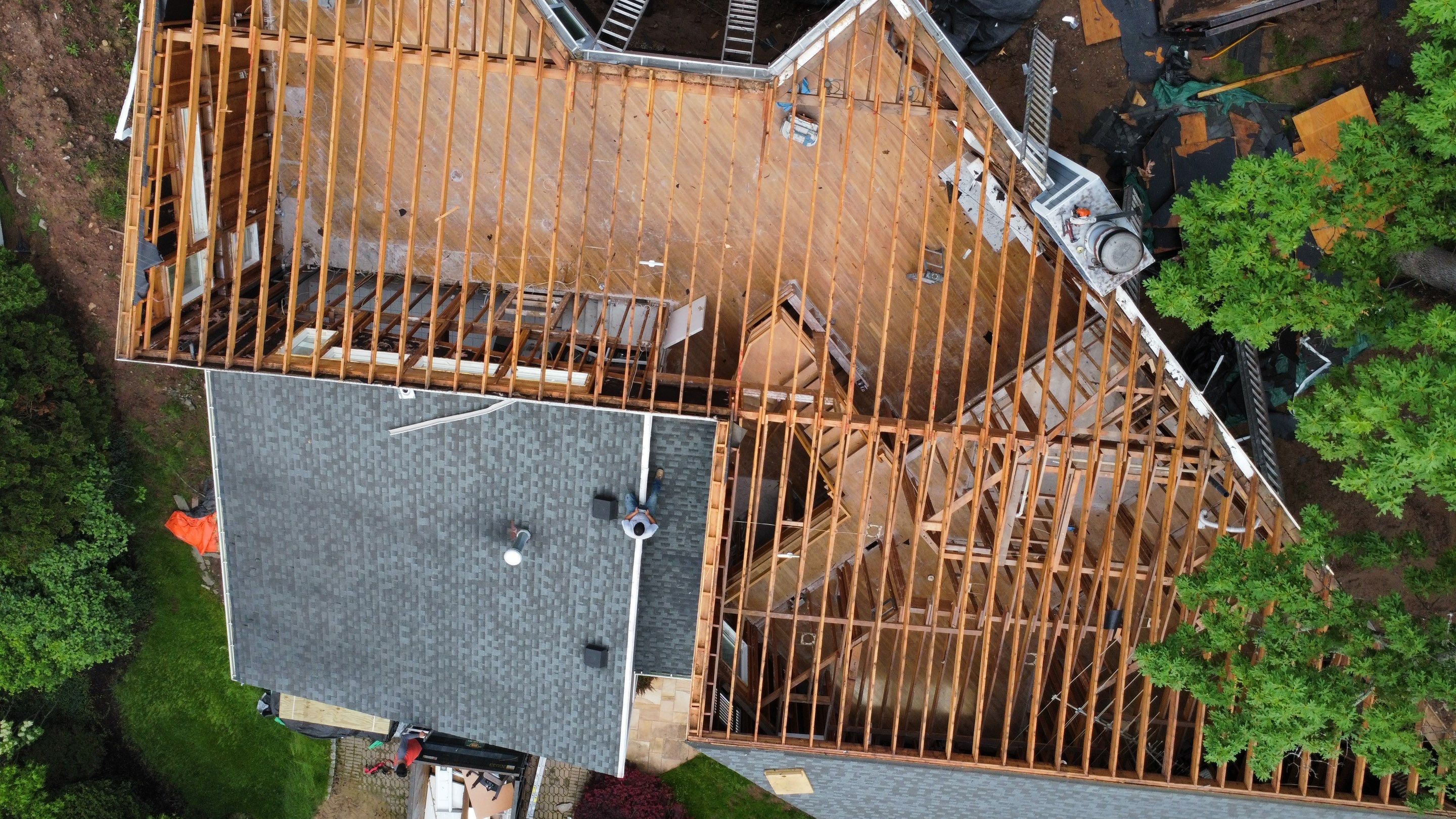 Residential Roofing Installation using Aluminum 032GA - Color Matte Black by CMNG LLC