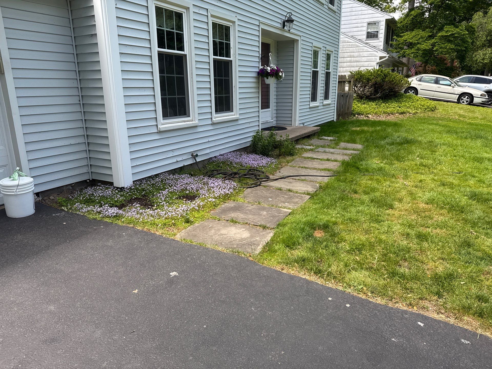 Oxford Slate Stamp w/ Border Walkway by NG Masonry & Construction LLC