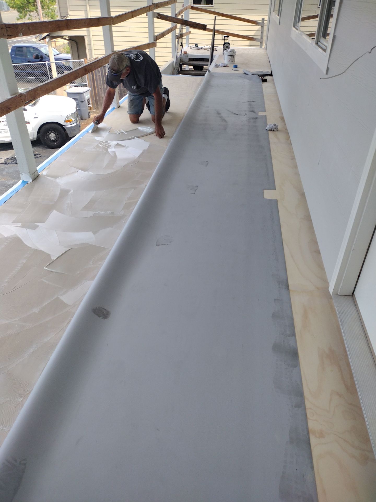 Dec-Tec Walkable Membrane using Dec-Tec (Color: Granite) by Orezona Building & Roofing Company, Inc.