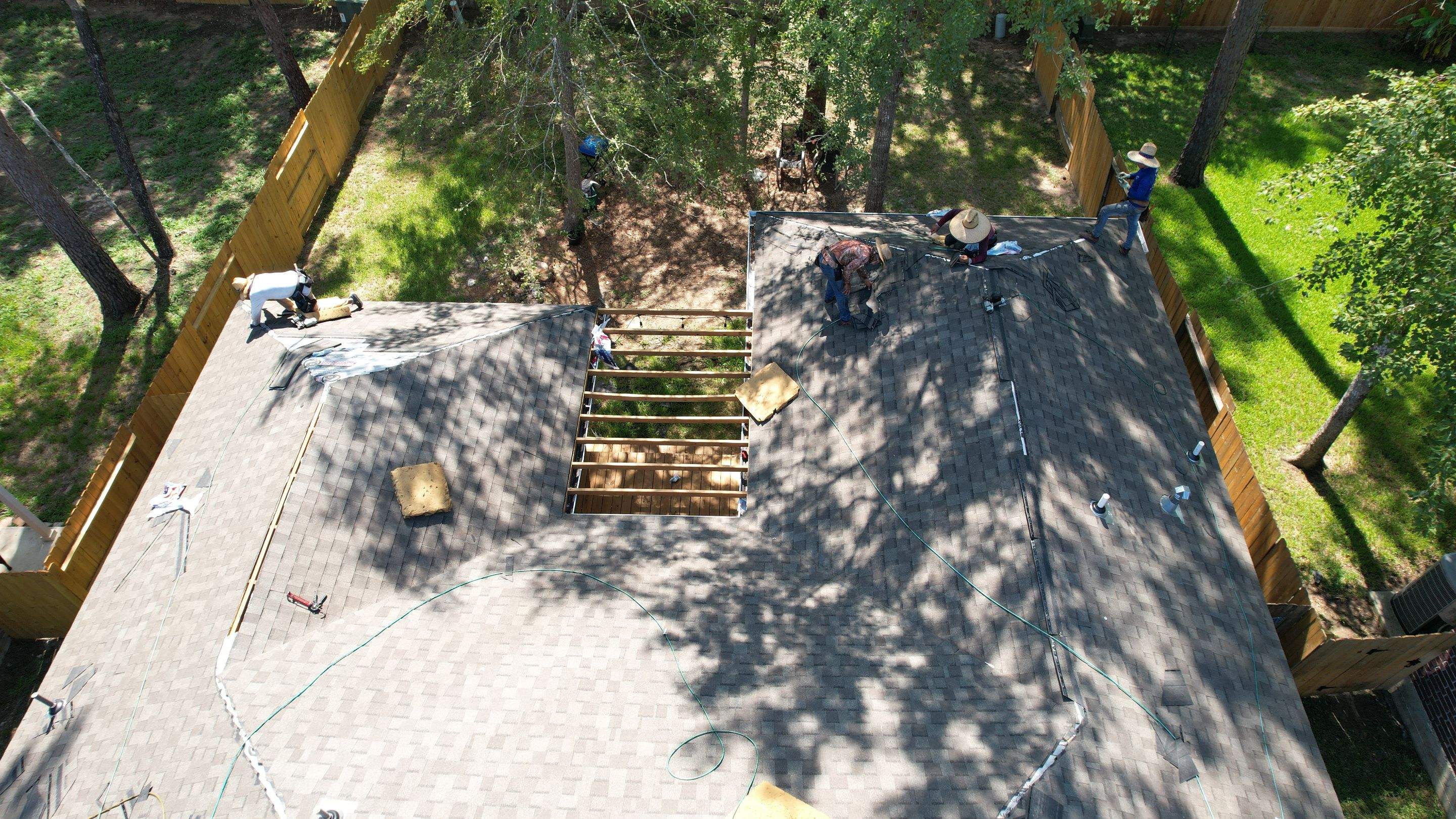 Roof Replacement on a Wooded Lot — Spring, TX by PL Roofing & SB Roofing, LLC.