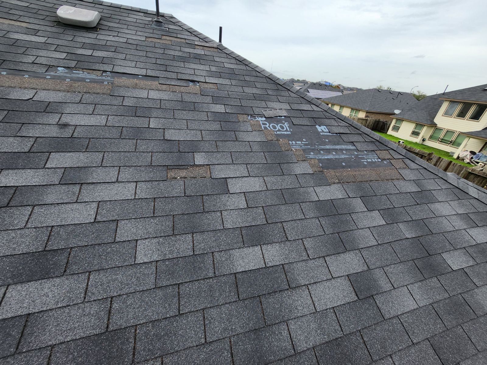Roof Repair after Hurricane Beryl by Berry Good Roofing 