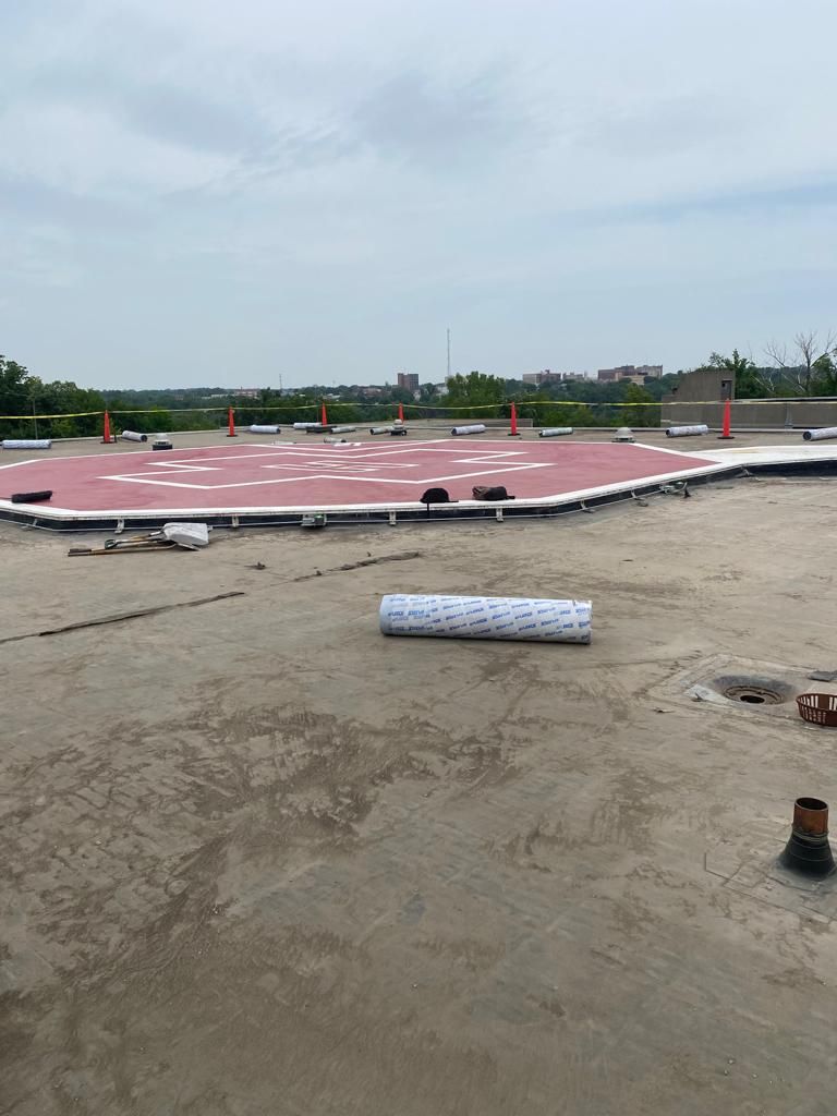 Commercial Roofing Installation using Charcoal DURO LAST by Grell Roofing, LLC