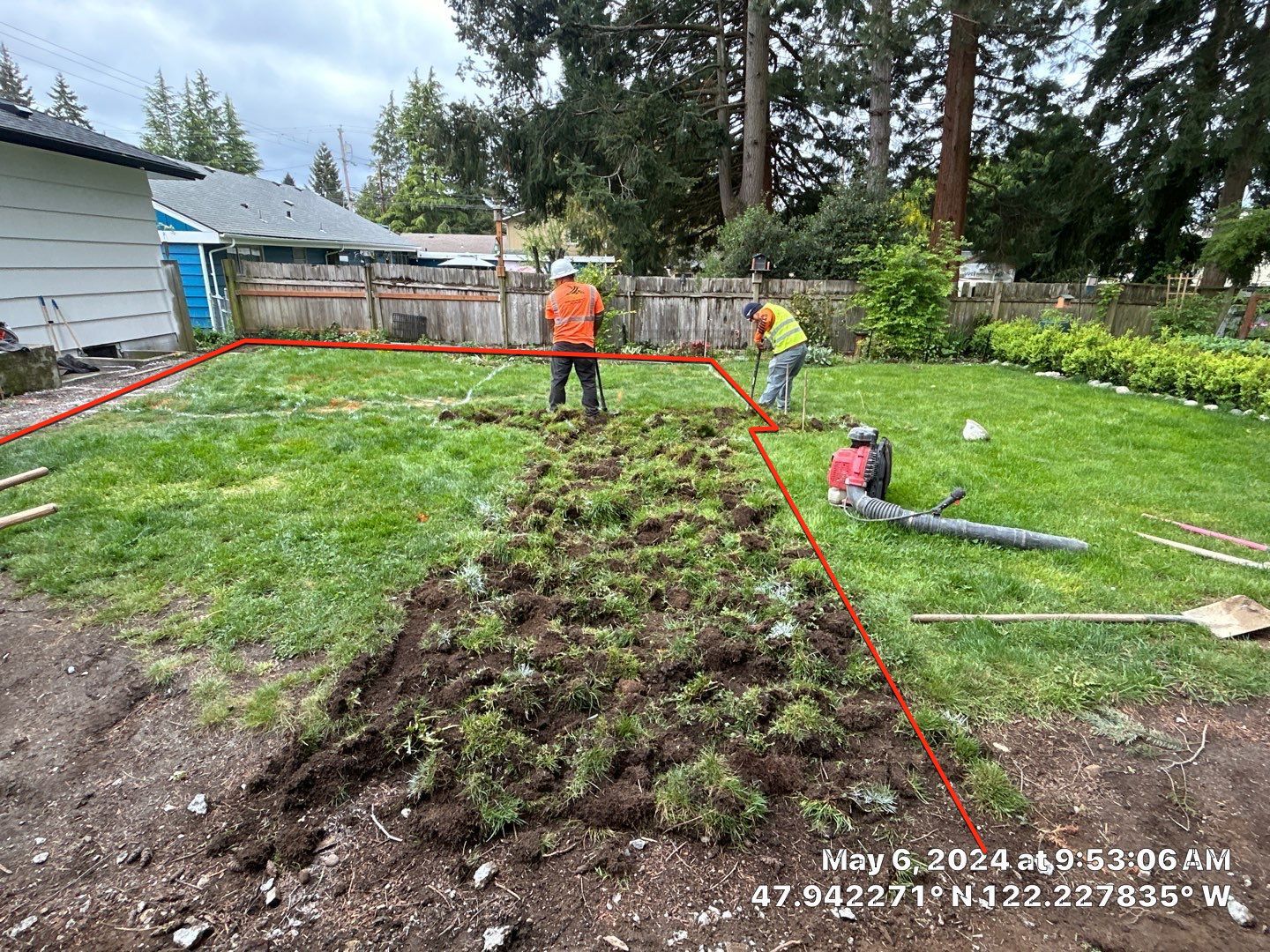 John | Concrete Backyard Walkway by Jireh Asphalt & Concrete Inc 