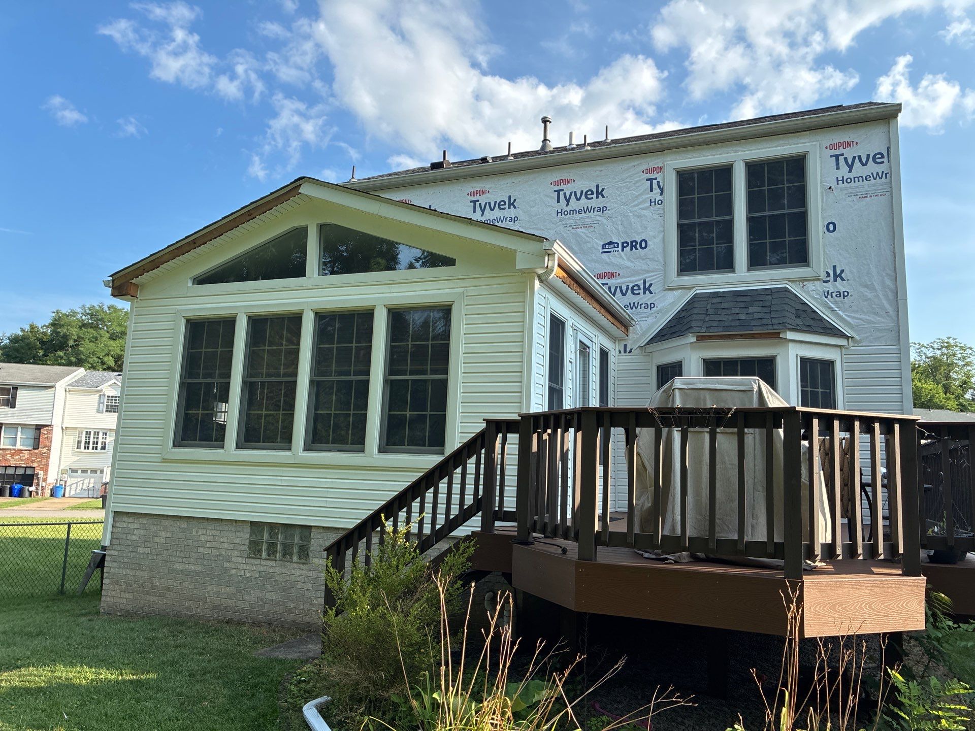 Partial House Vinyl Siding Replacement and Sunroom Renovation near Crafton by Ideal Siding Pittsburgh