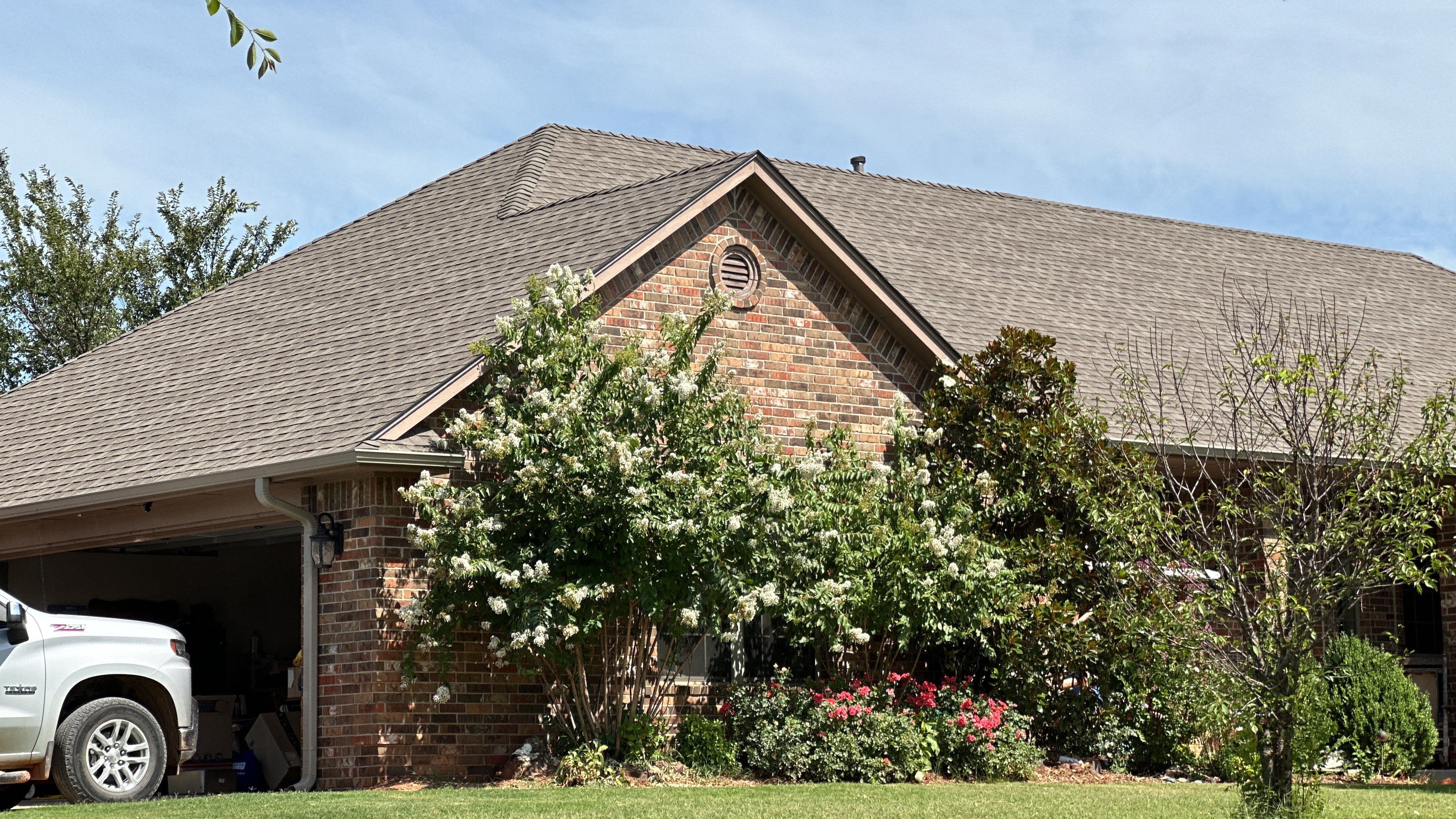 Reroof using GAF HDZ Weathered Wood by Castillo Roofing