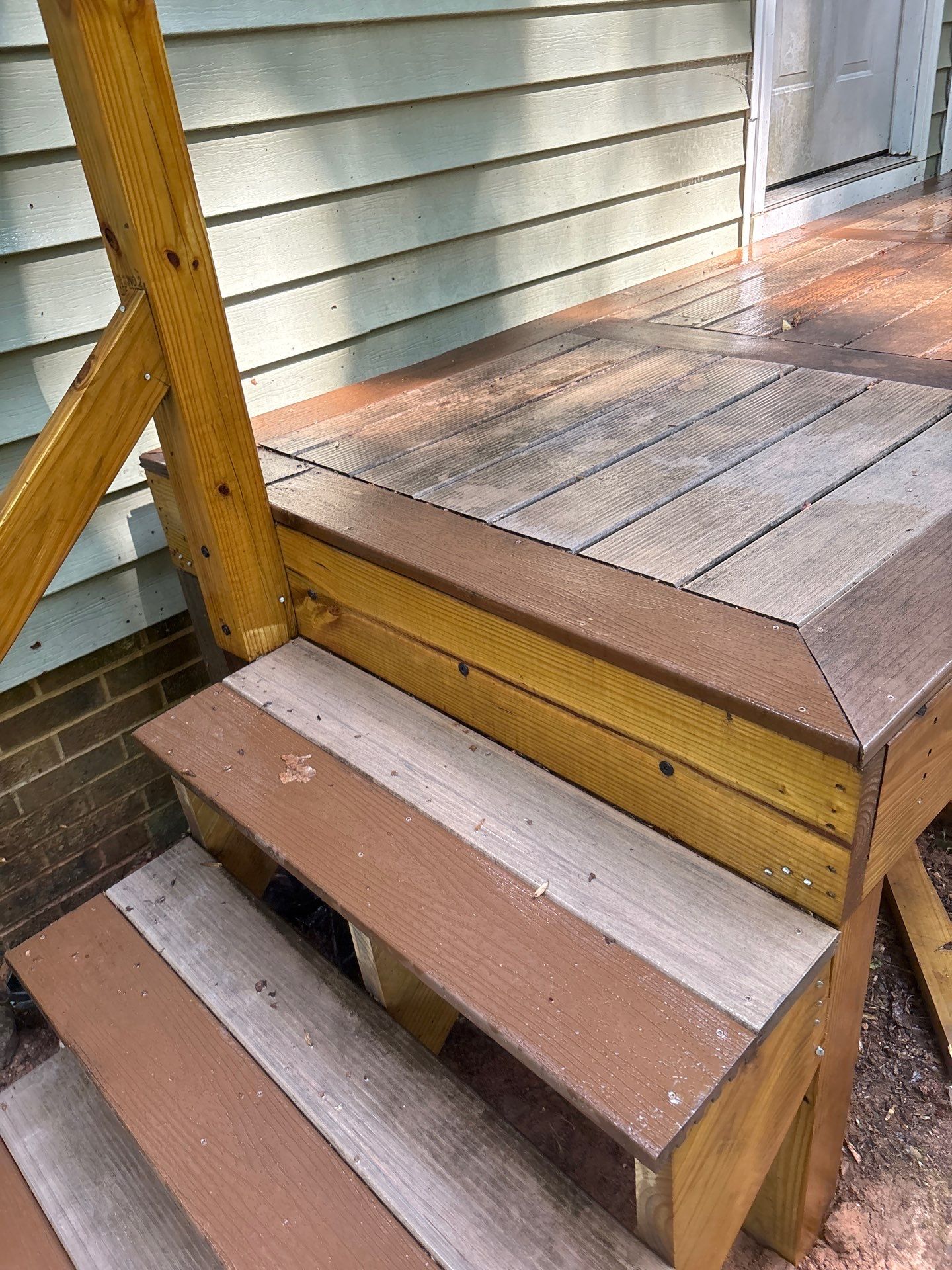 Deck using Wood Sealant and Concrete Using Concrete Sealant by DuraSeal