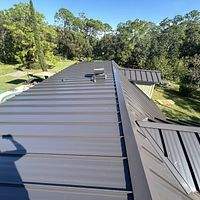 24ga 1.5" Mechanical Seam Dark Bronze  by Total Roofing System The Metal Roof Experts