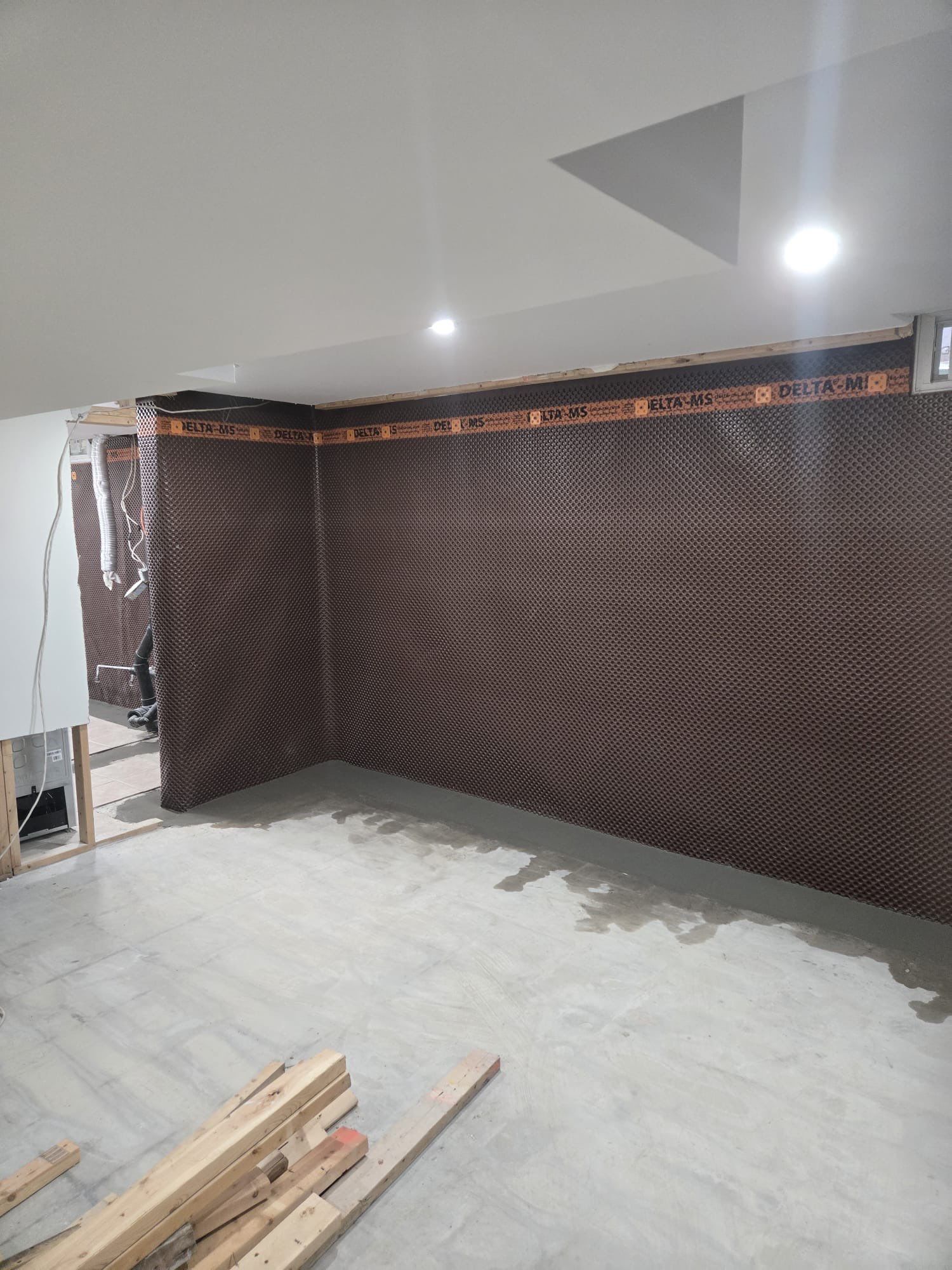 Interior French Drain and Sump Pump Installation in Vaughan by Canada Waterproofers Inc