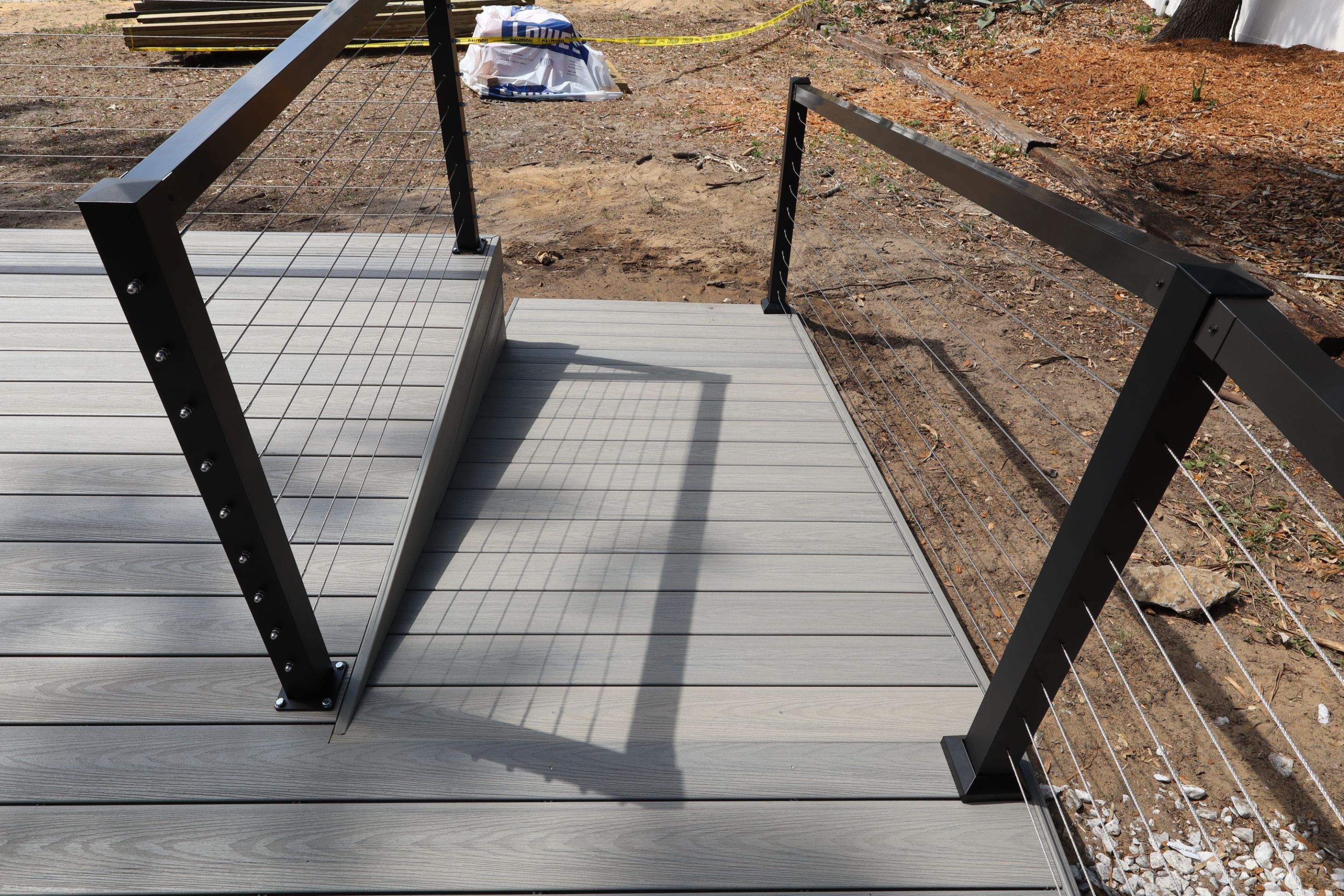 Composite deck and aluminum railings by Orlando pergolas