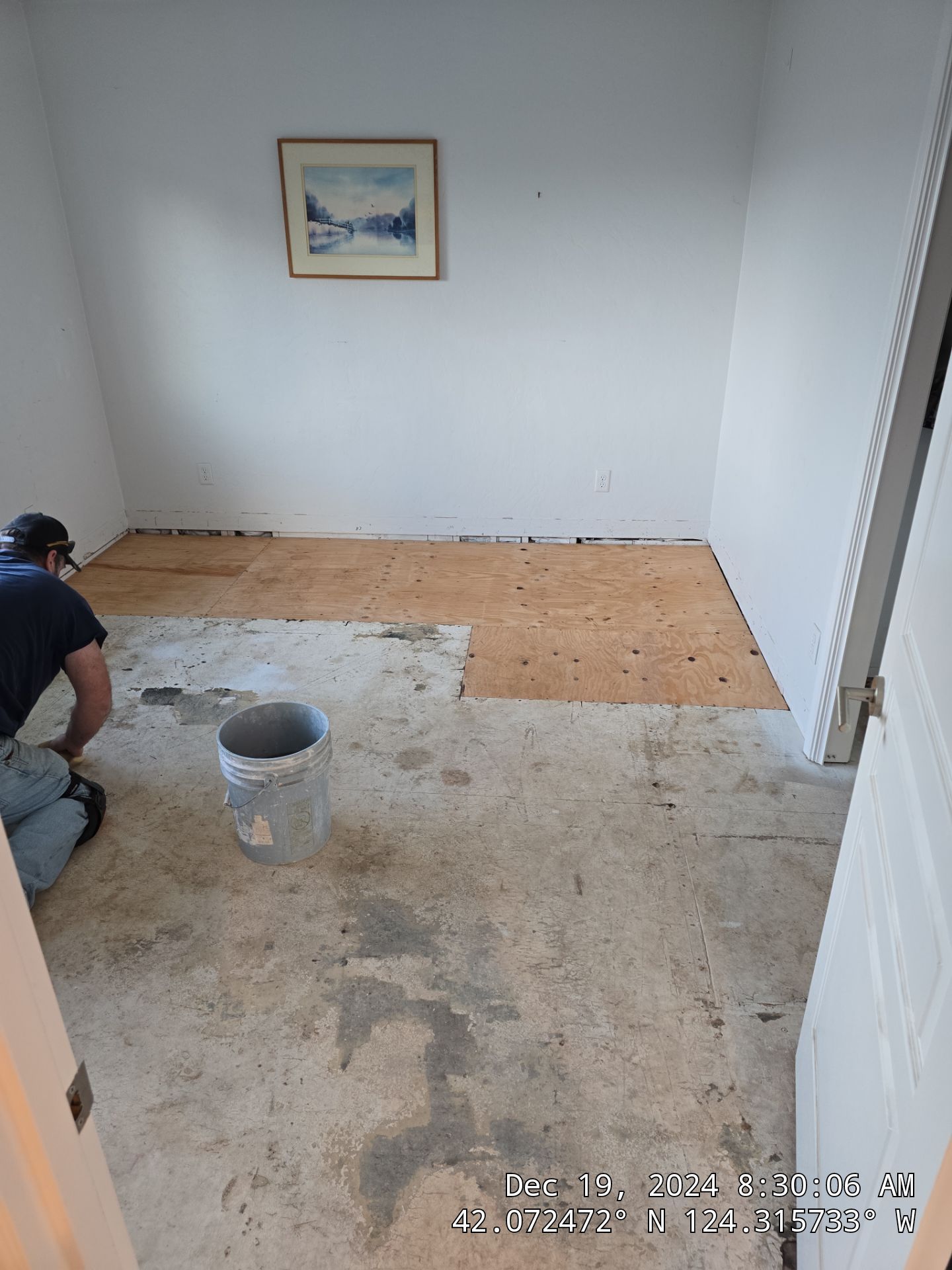Structural Subfloor Repair and LVP Flooring Installation in Brookings by KMD Surfaces INC.