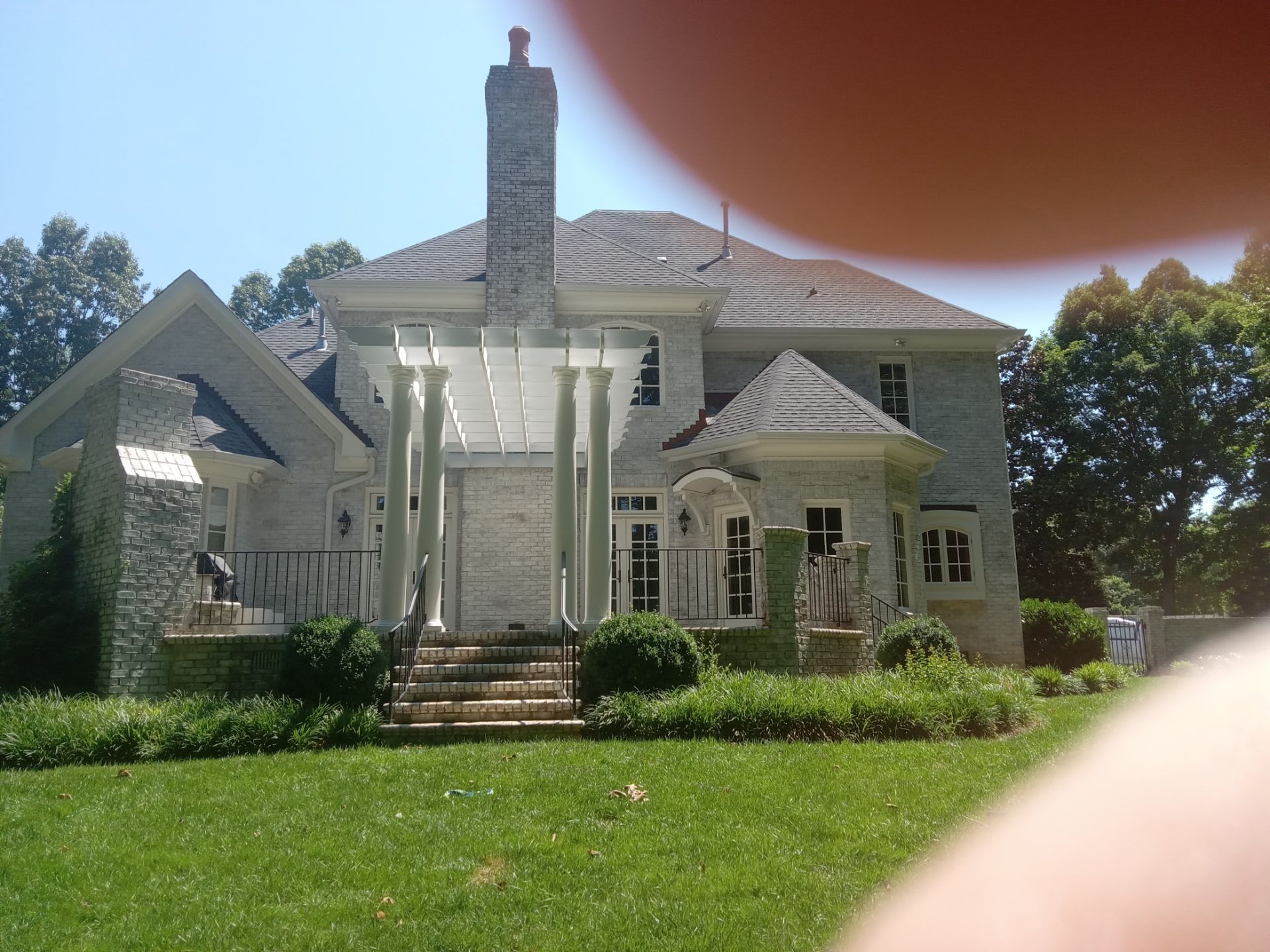 exterior house cleaning with pressure washing brick siding columns steps to remove dirt grime for home maintenance